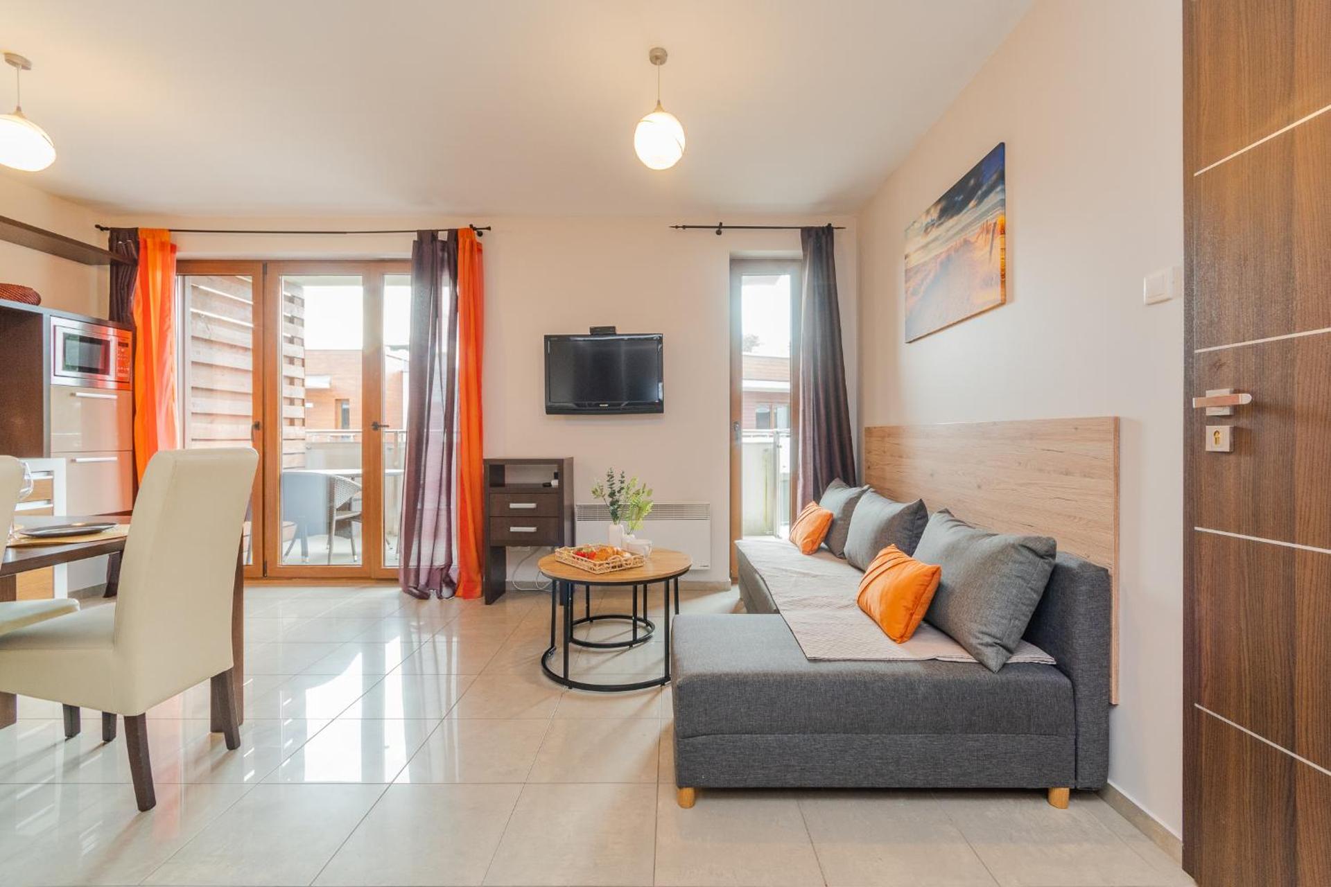 APARTAMENTY MIERZEJA - BALTIC PARK STEGNA, 33m2-57m2, 500 m od plaży, Bezpłatny Meleks