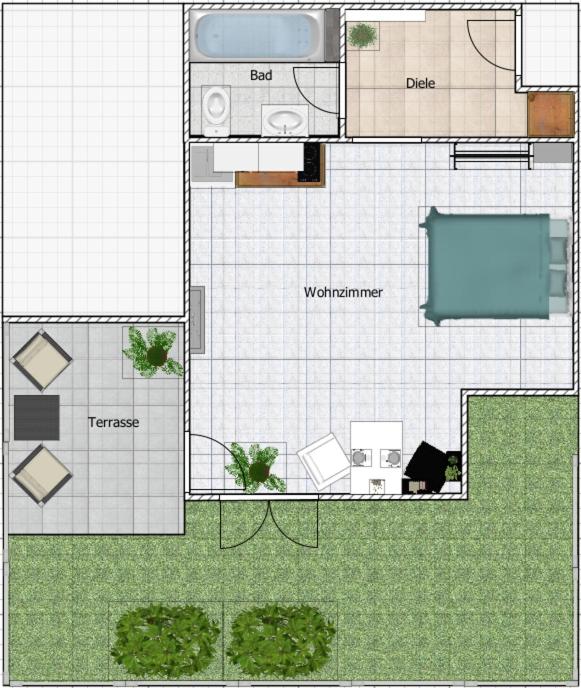 Palmen Apartment direkt in Bad Aibling