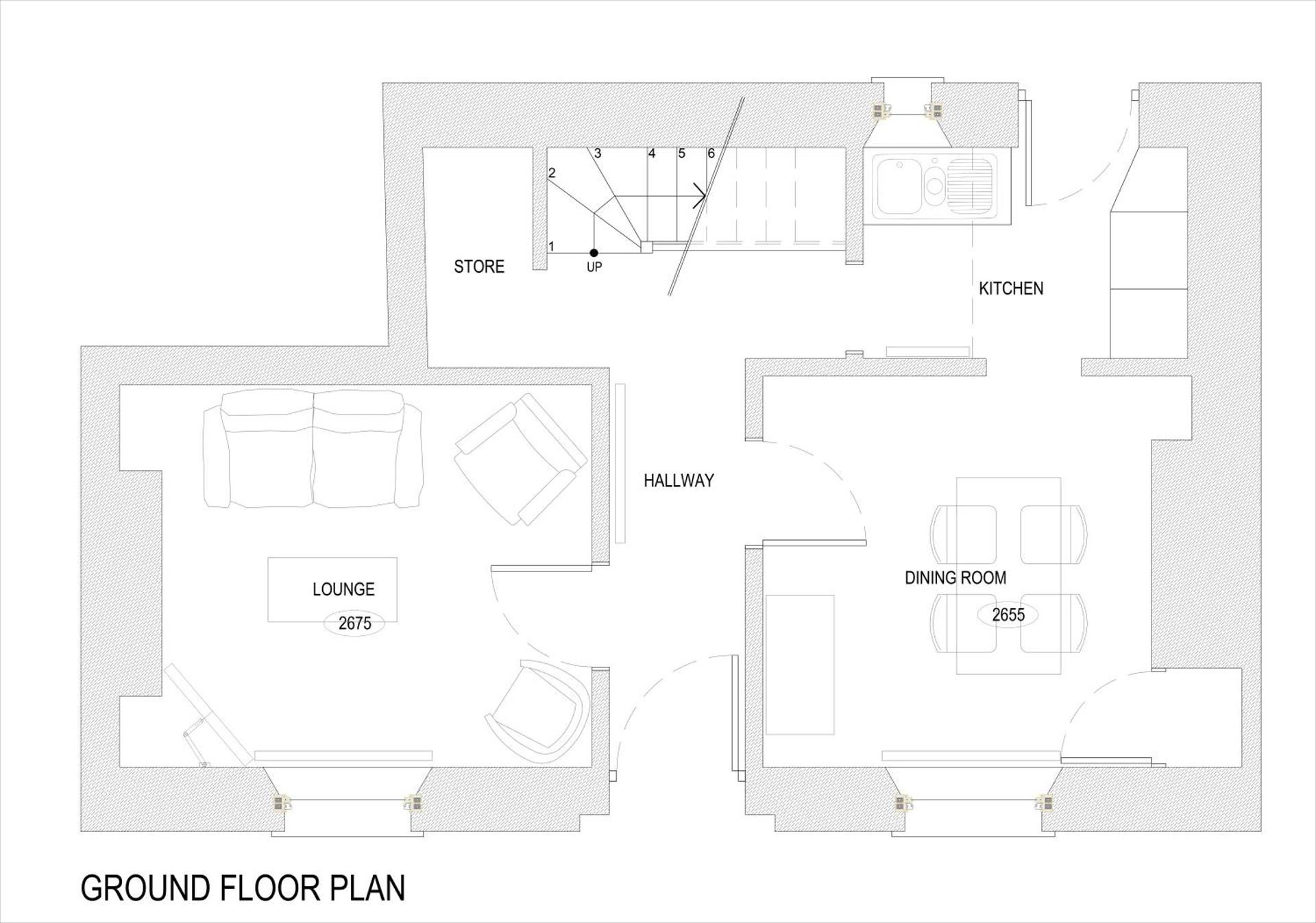 2 bed period cottage sleeps 4 in central Crickhowell