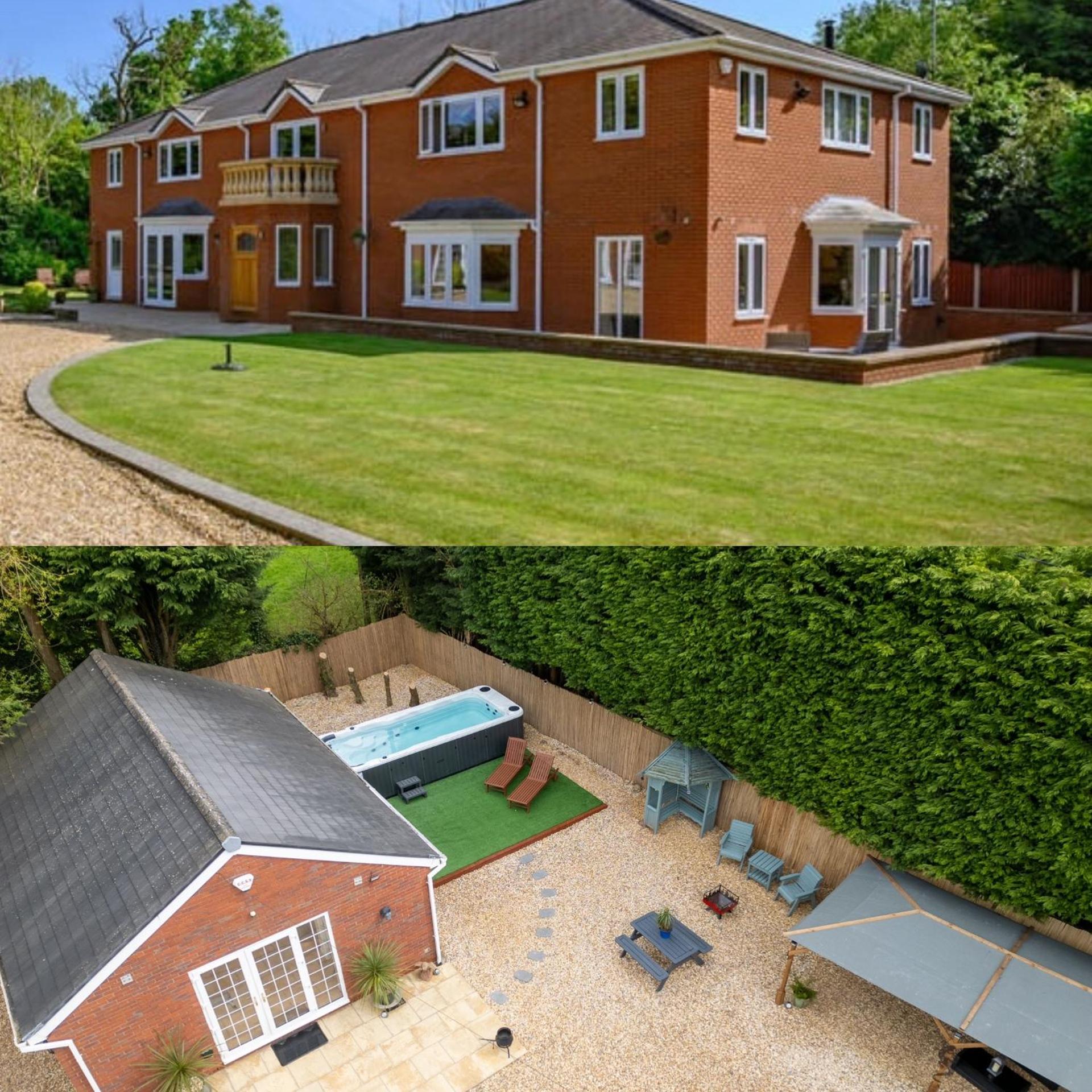 Stratford-upon-Avon 4BR Family Mansion on 1 acre with Pool, Gym & BBQ!