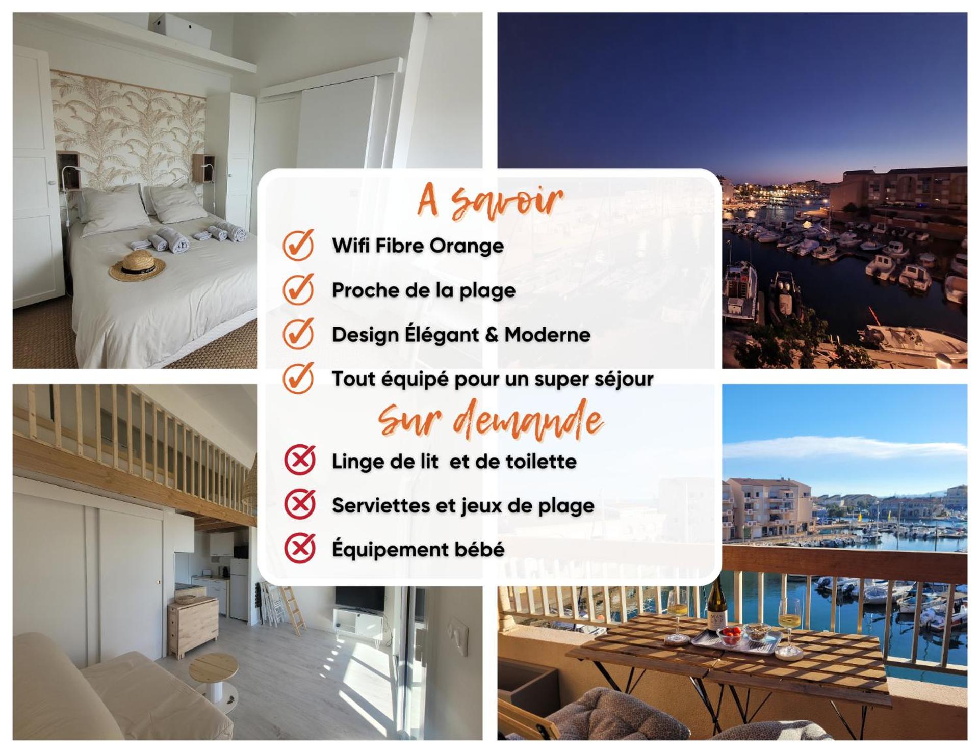 Béréa - Les Cormorans - Vue port et mer