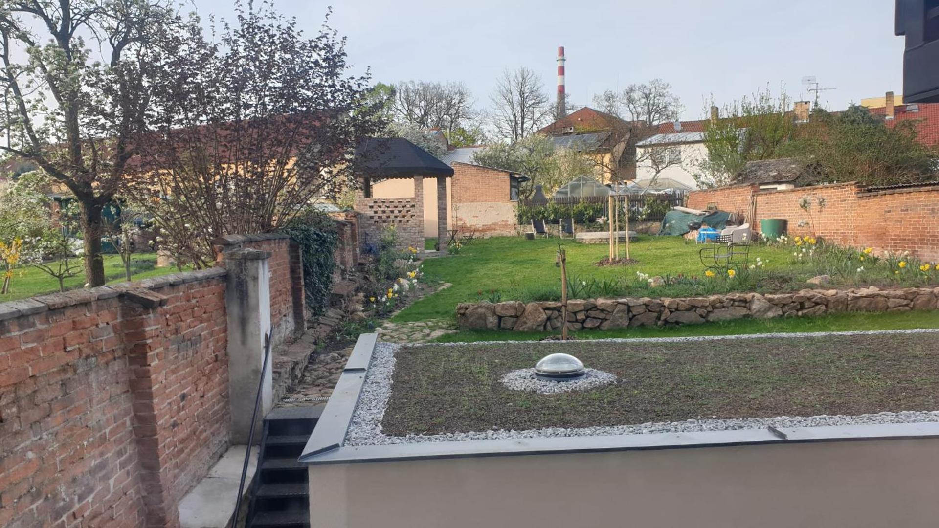 Art Nouveau apartment with garden in Pisek