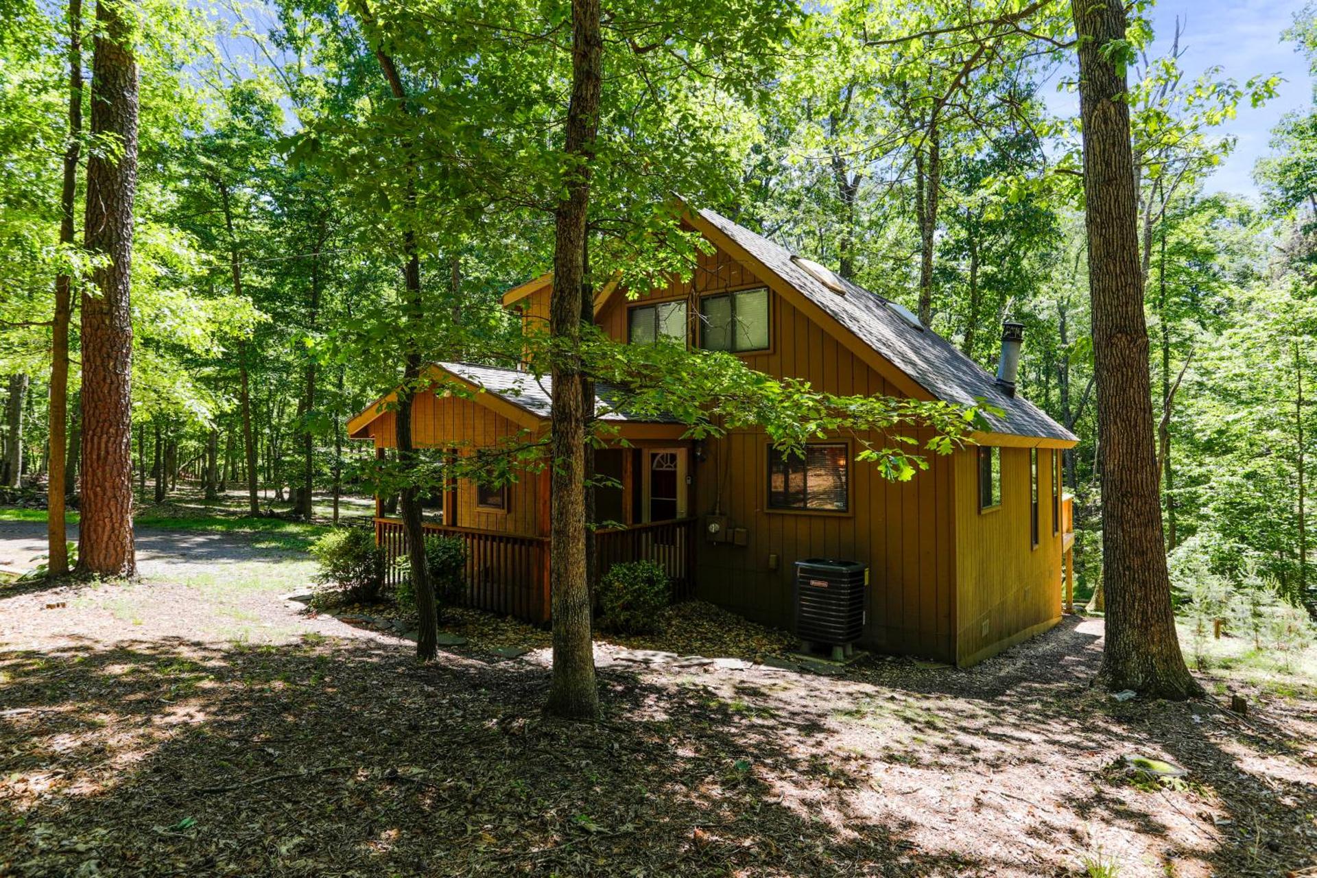 Dog-Friendly A-Frame with Firepit and Fall Foliage