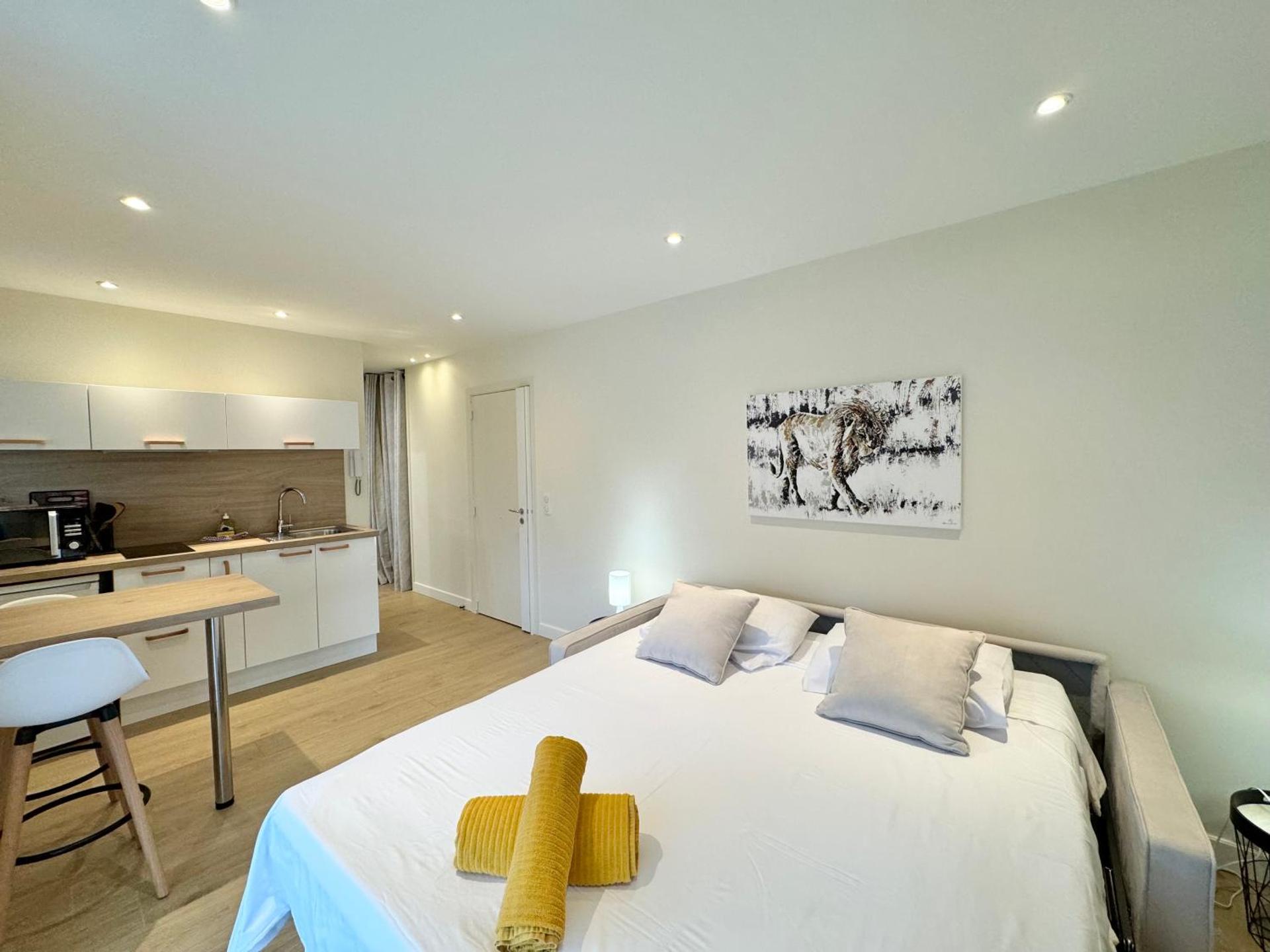 Le studio Palm Beach, Clim ,Parking, Neuf