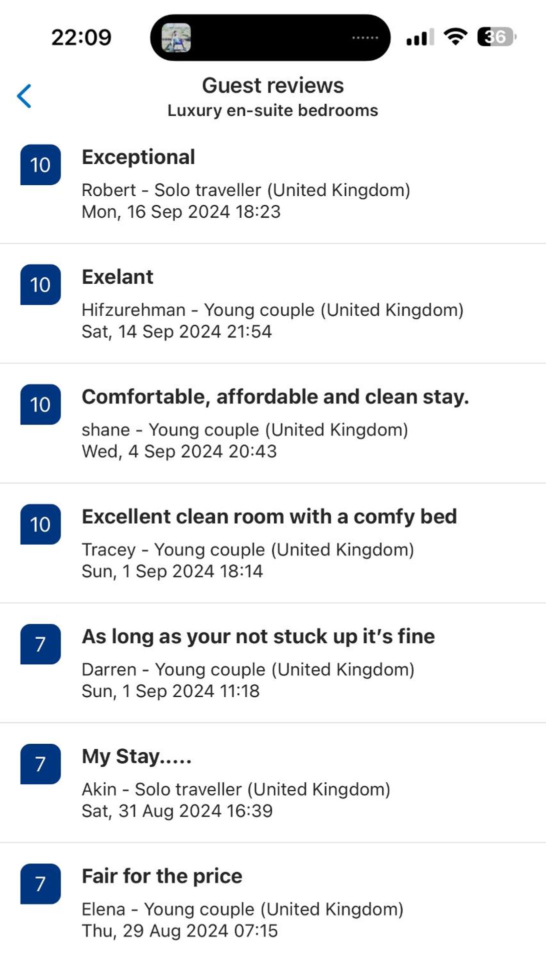 Independent en-suite bedrooms