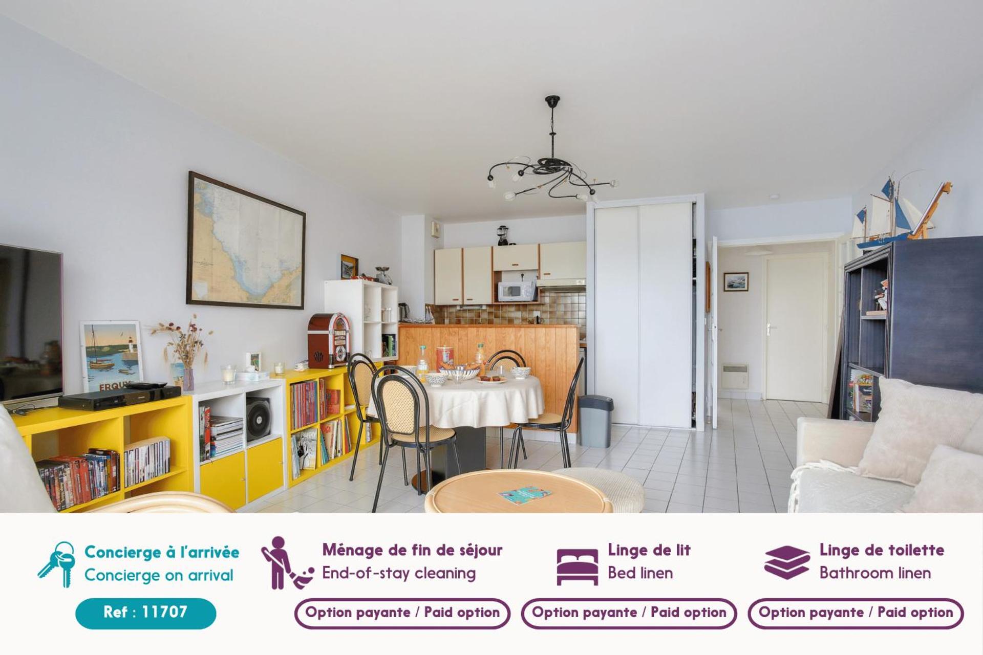 Vue mer à 50m plage - Appartement pour 4