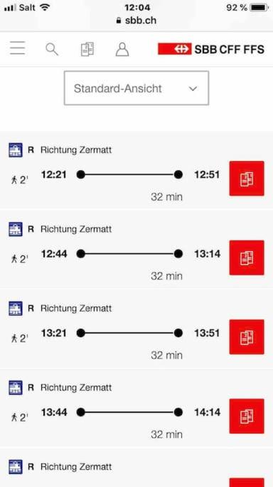 Studio Nina with Garage Direct train to Zermatt