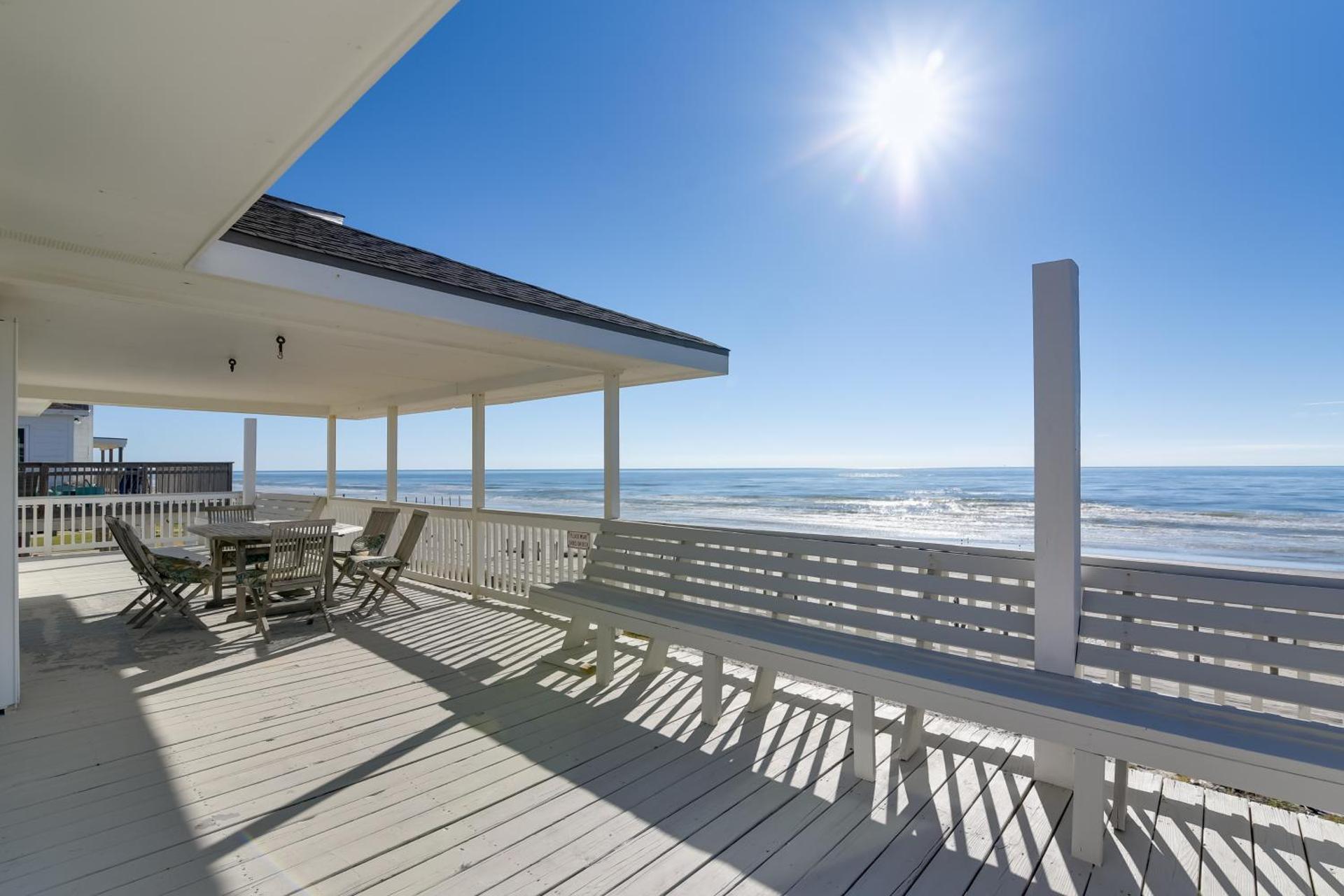 Oceanfront Home with Deck and Views in Galveston!