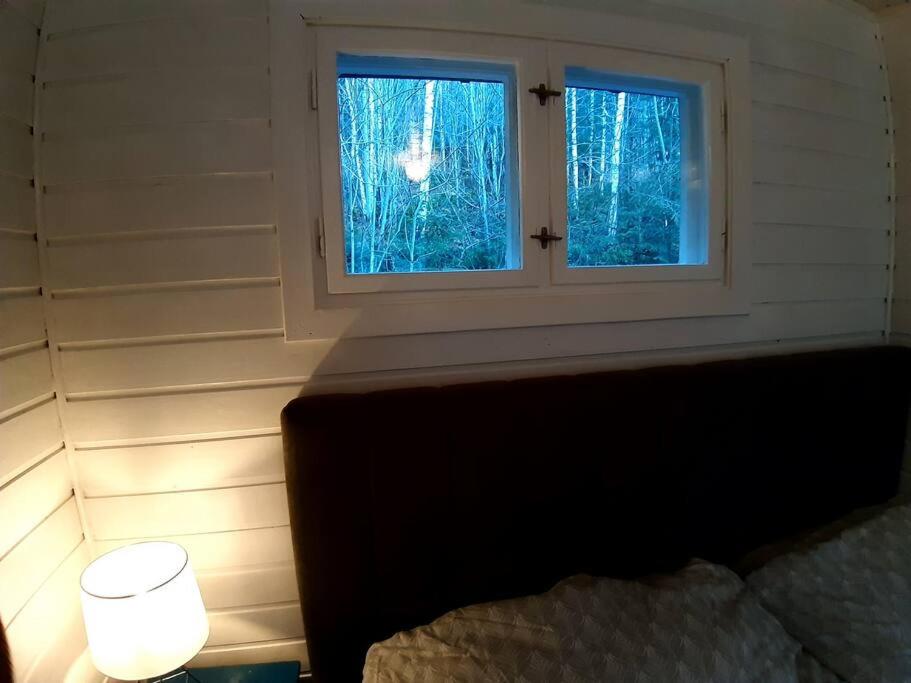 Koselig blått hus - utsikt Losna