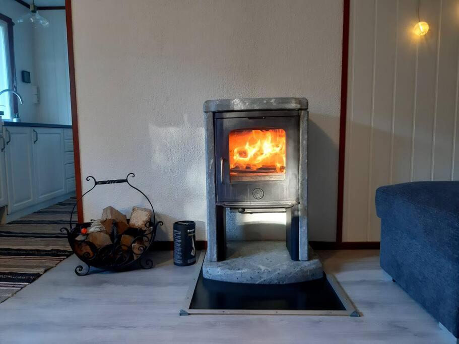 Koselig blått hus - utsikt Losna