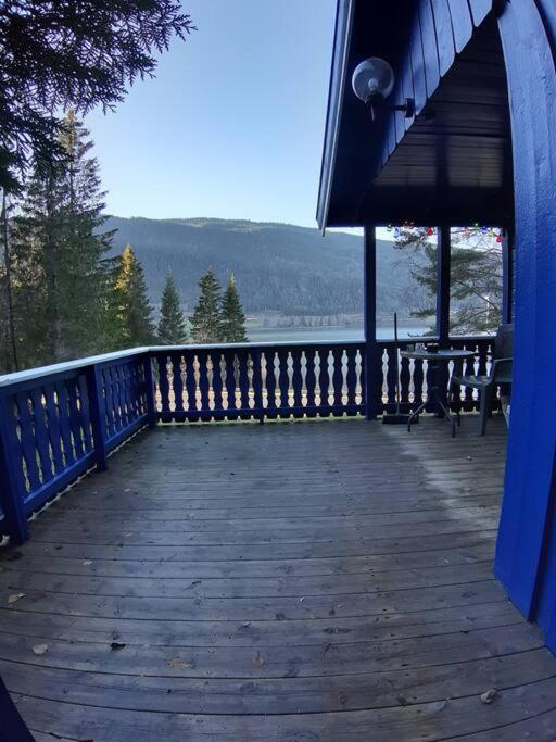 Koselig blått hus - utsikt Losna