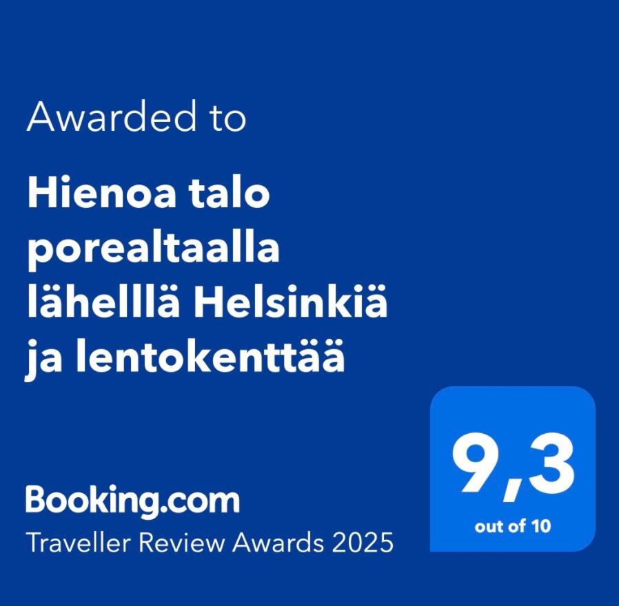 Hienoa talo porealtaalla lähellä Helsinkiä ja lentokenttää