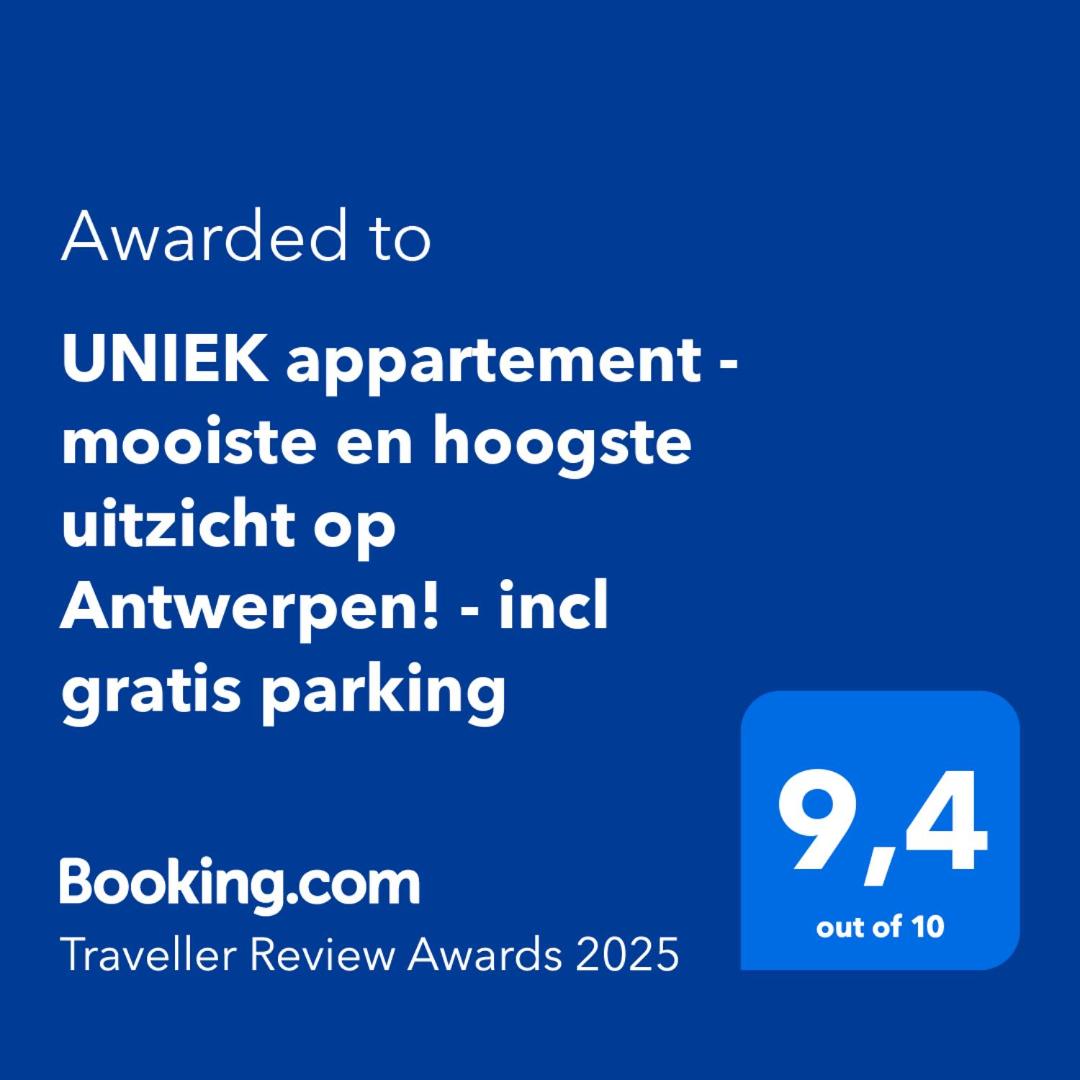 UNIEK appartement - mooiste en hoogste uitzicht op Antwerpen! - incl gratis parking