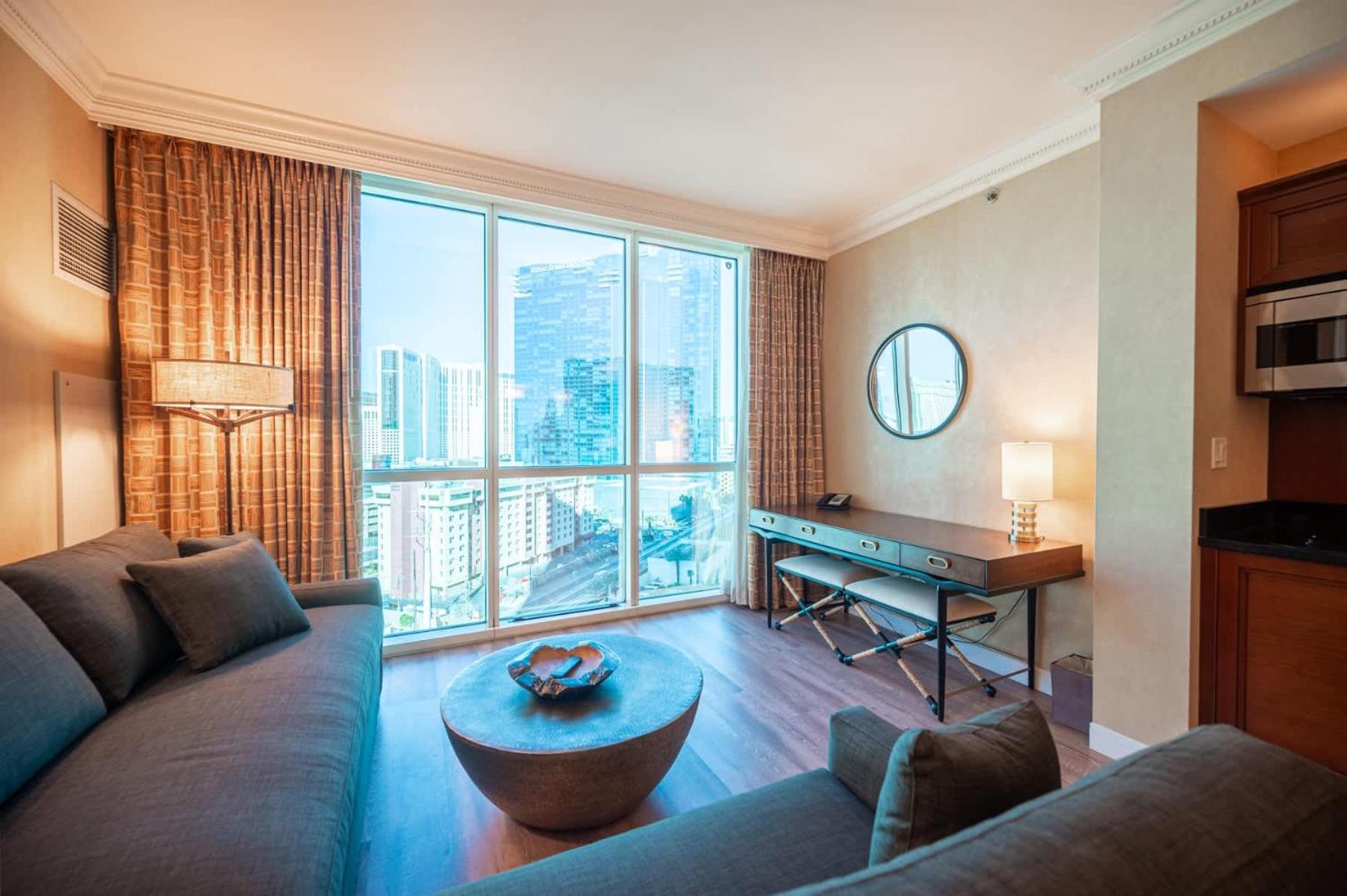 No Resort Fee Strip View Suite + Free Valet + Pool