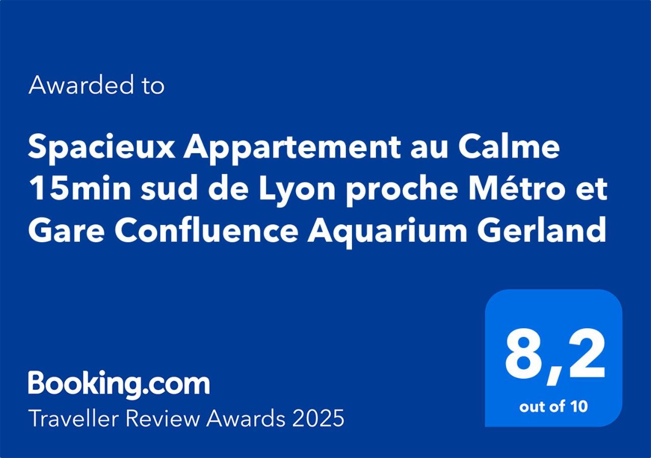 Spacieux Appartement au Calme 15min sud de Lyon proche Métro et Gare Confluence Aquarium Gerland