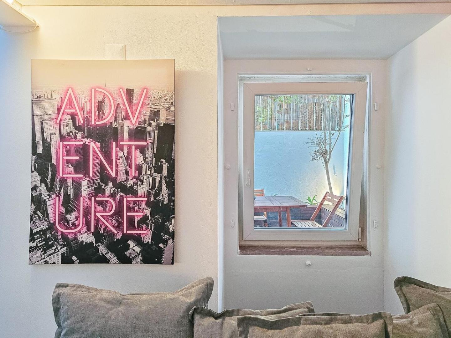 Ground floor apartment with private patio and AC