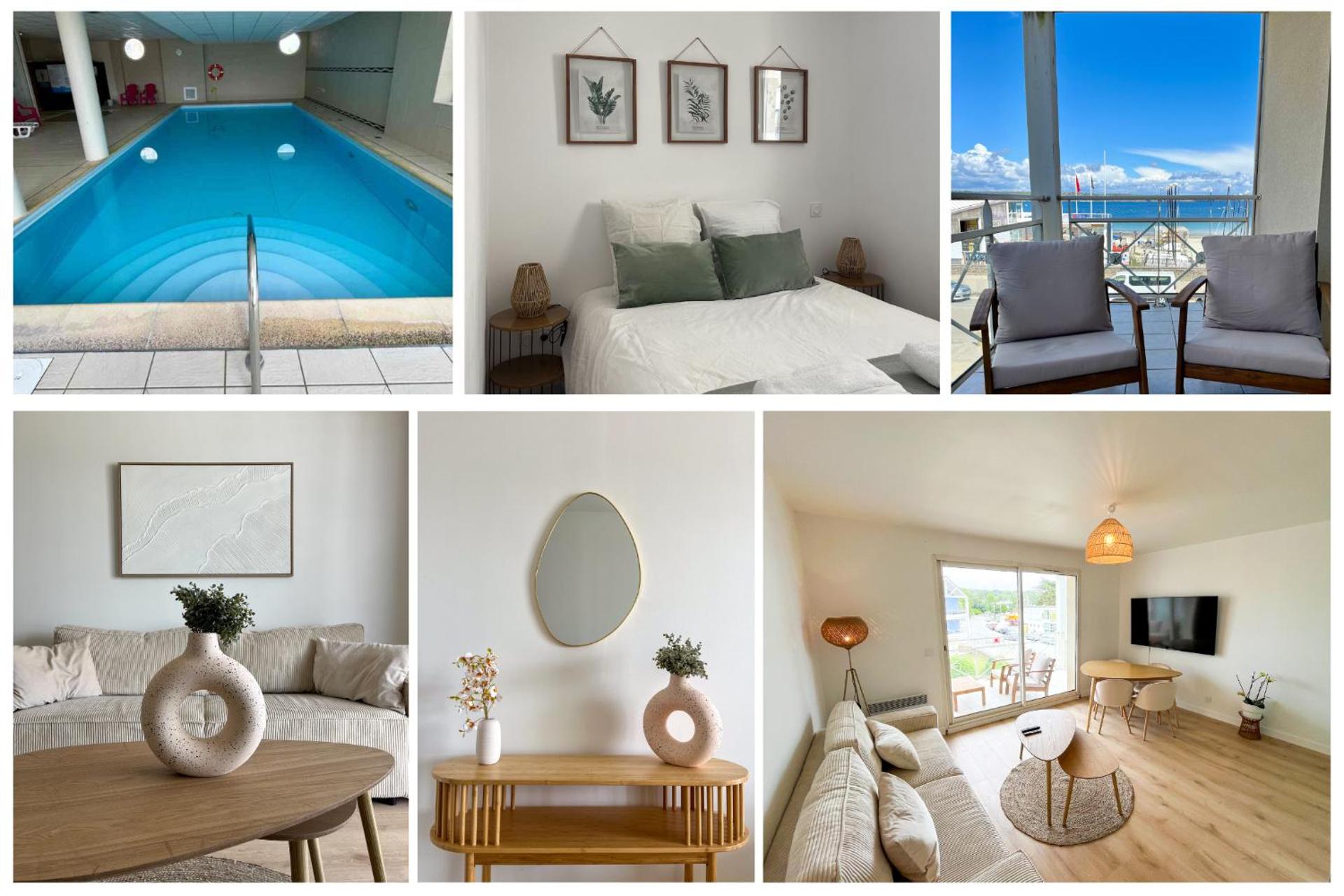 Appartement Cosy, terrasse vu mer, piscine, Sauna - WarmHouse