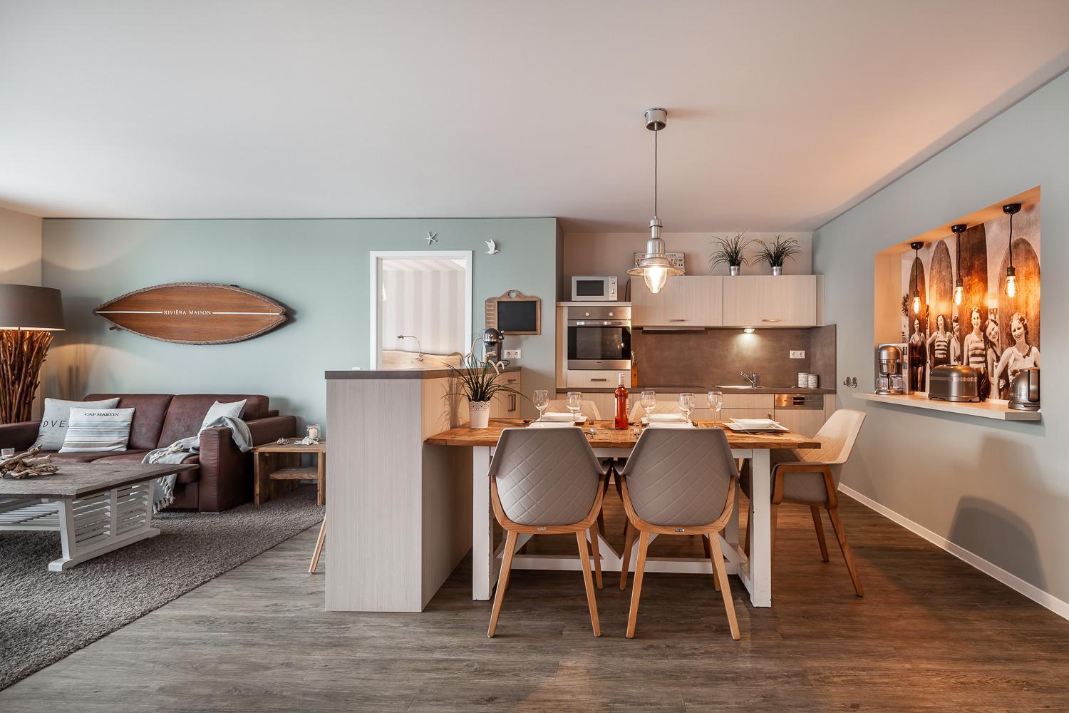 Apartment 5 - "am Yachthafen 5", Apartmenthaus Hafenspitze, - Blickrichtung offenes MeerStrandpromenade