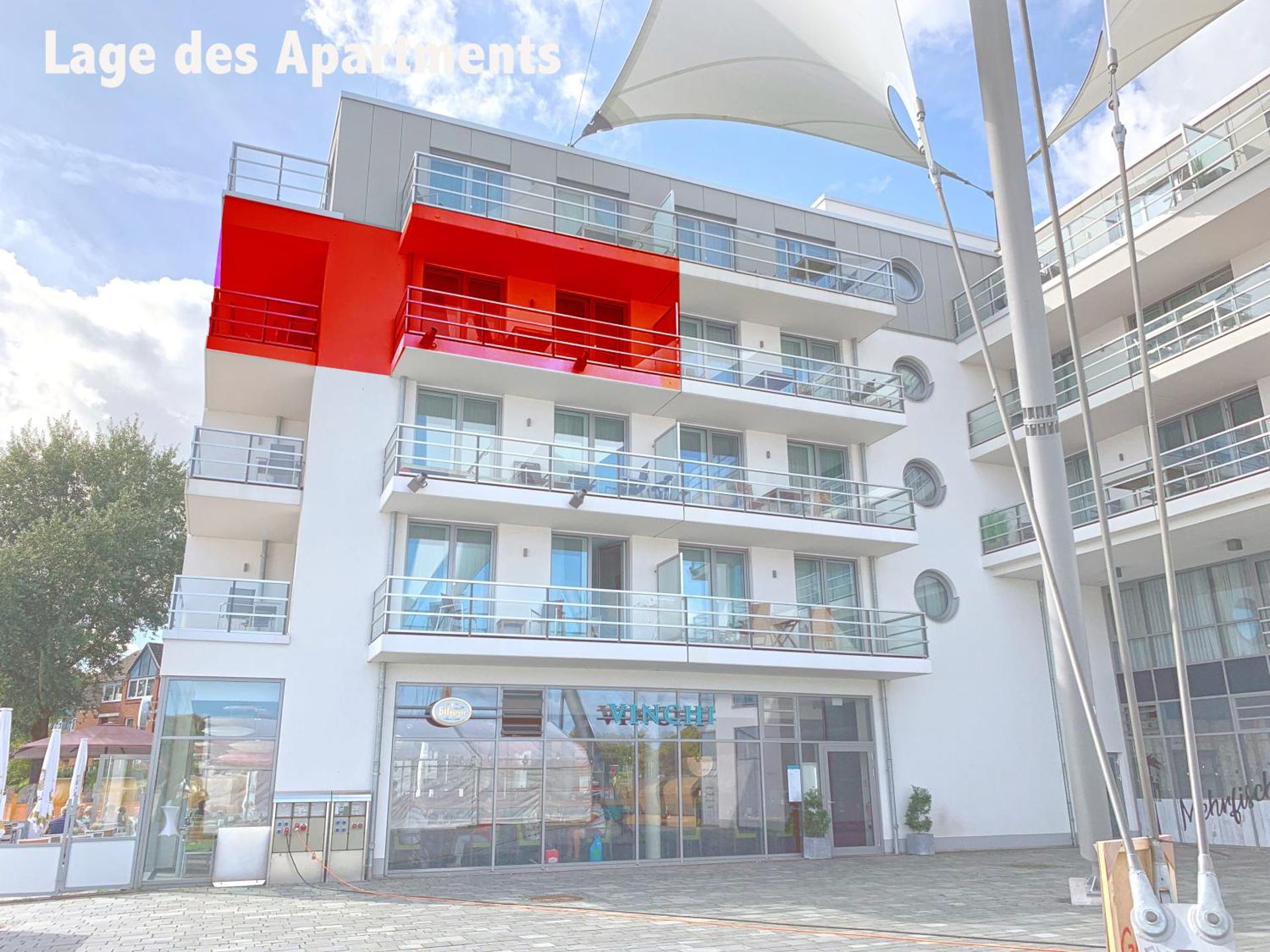 Apartment 24, Pier 24, Blickrichtung offene SeeBinnenhafen Nord