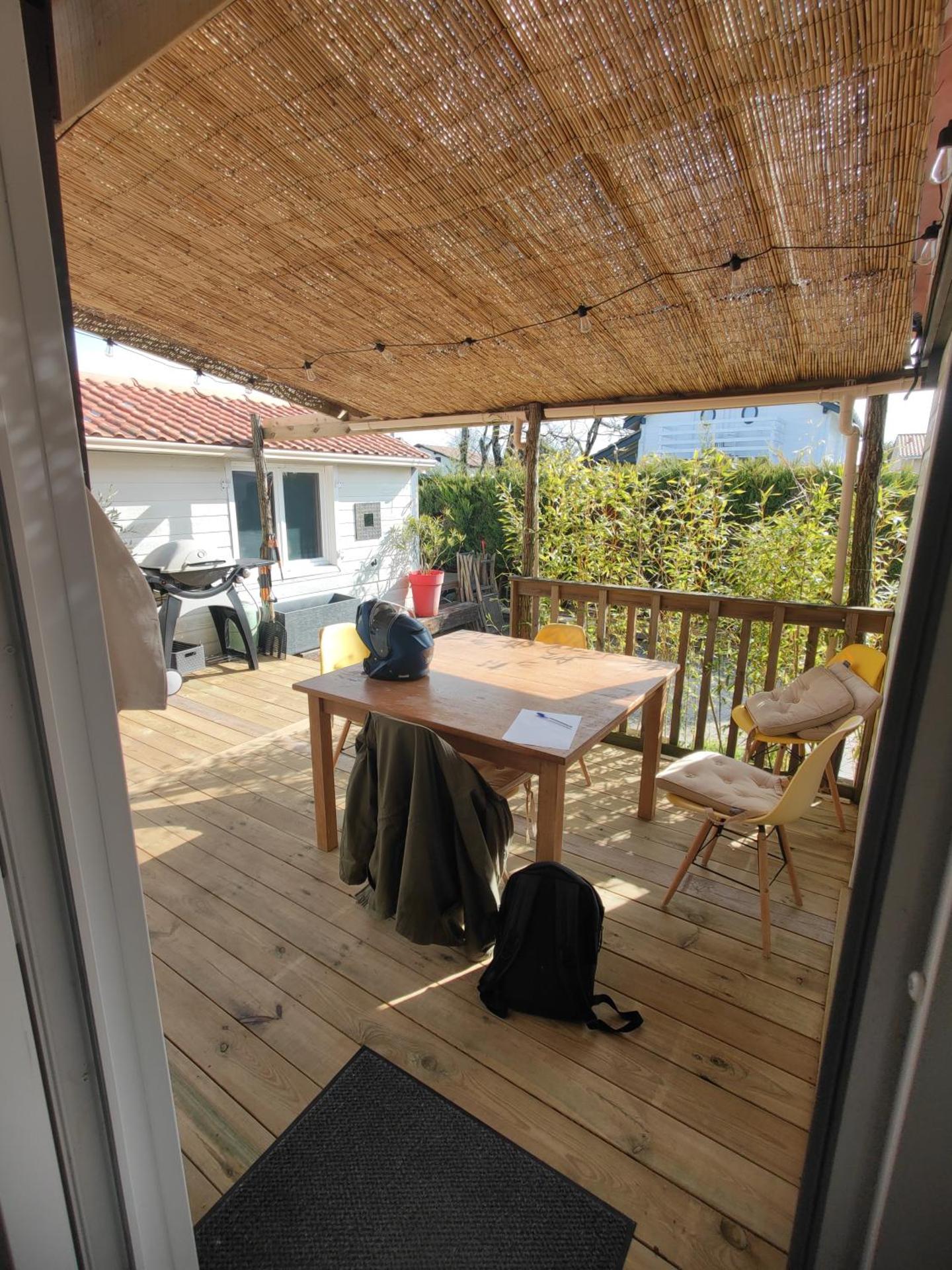 Chalet 47m2 climatisé, piscine,linge fourni