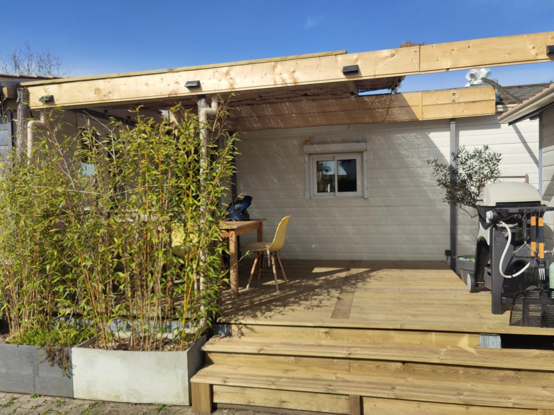 Chalet 47m2 climatisé, piscine,linge fourni