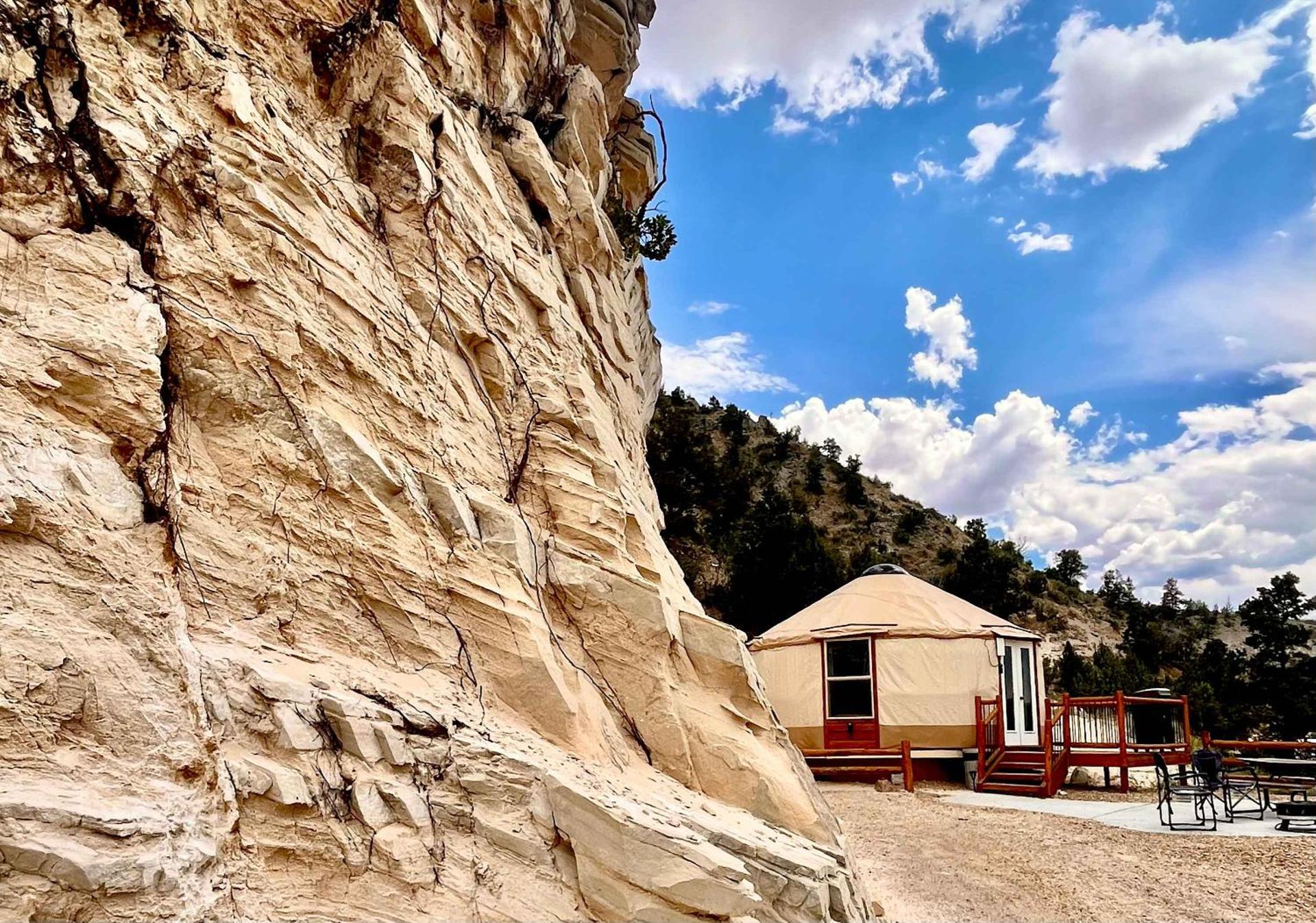 Yurt Overlook #8 with AC and Private Bath King Suite