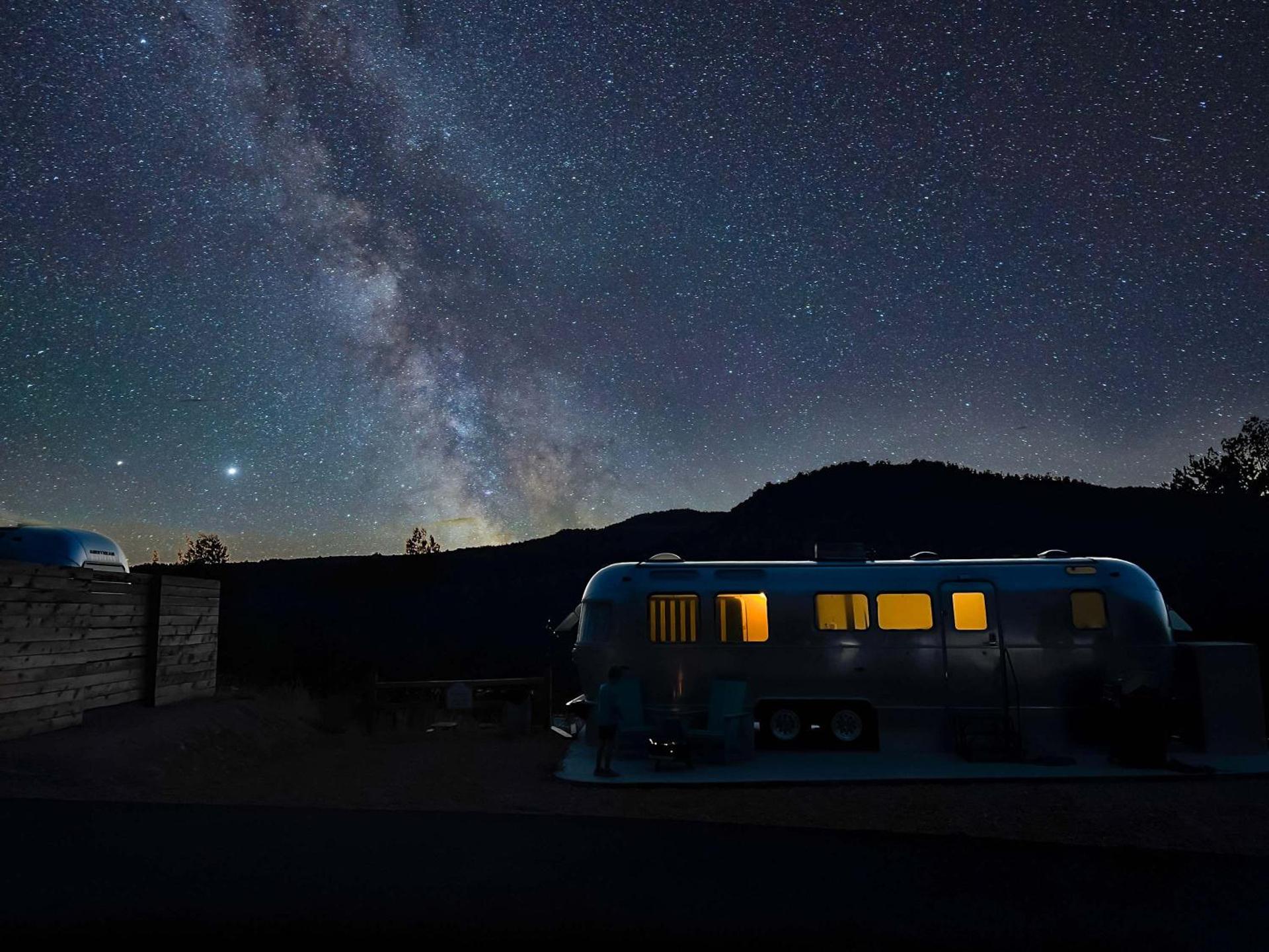 Stargazing from Airstream Landing in East Zion