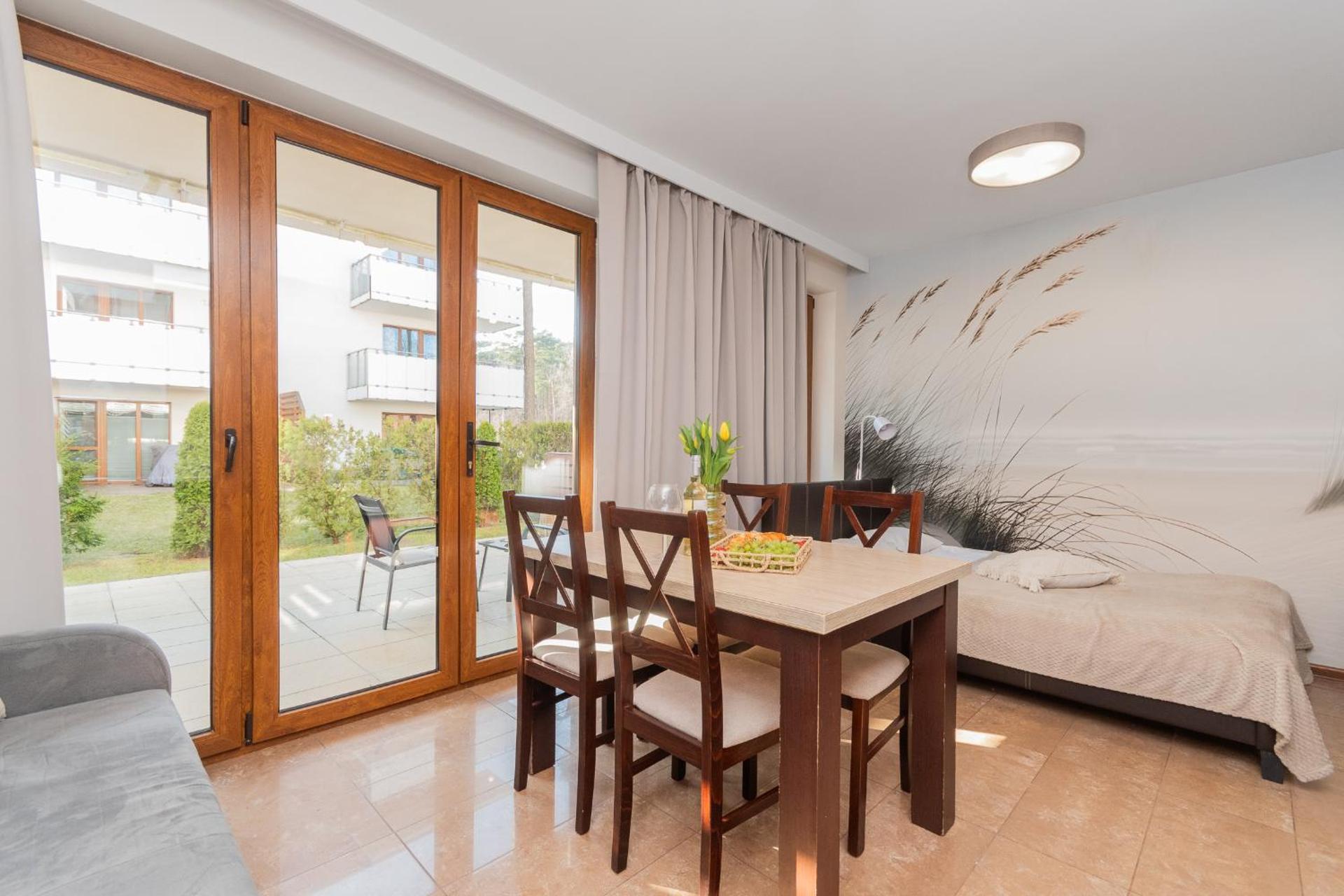 APARTAMENTY MIERZEJA - BALTIC PARK STEGNA, Studio 24m2, 500 m od plaży, Bezpłatny Meleks