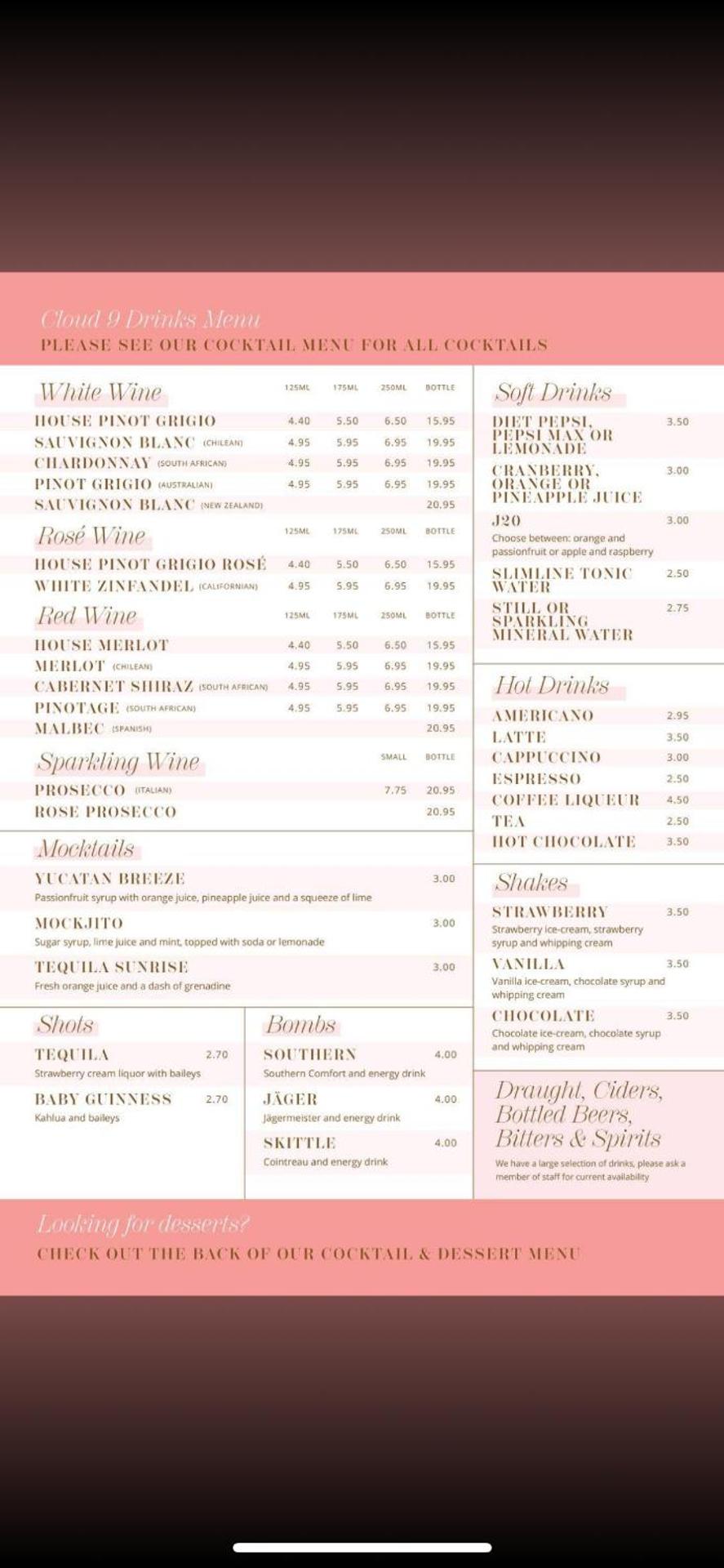 Restaurant/places to eat