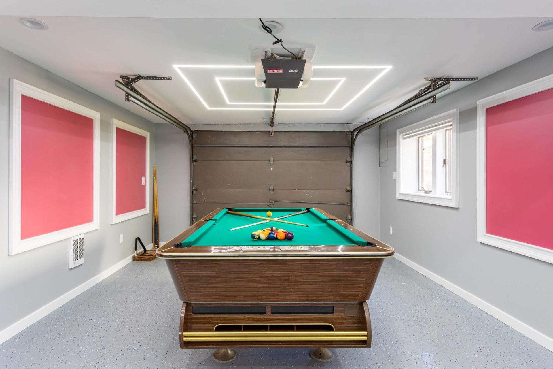 The Woodland Escape Pool Table Fire Pit 4 BD