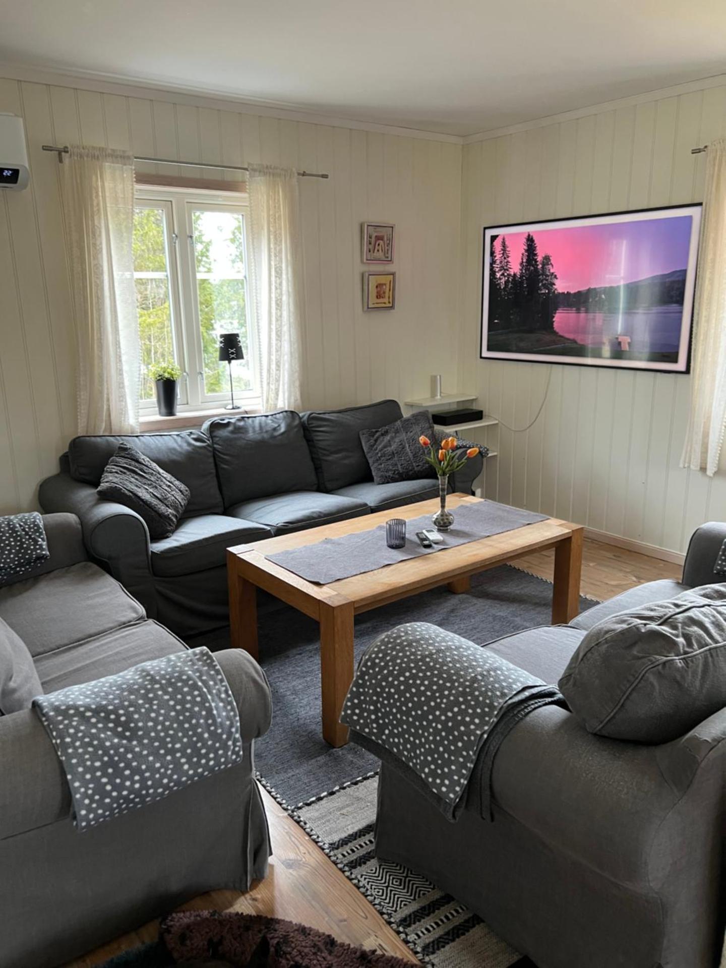 Villa Granhede -sjöläge med badtunna, eldstad med mera