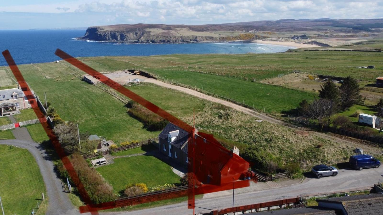 Pentland view croft with a sea view