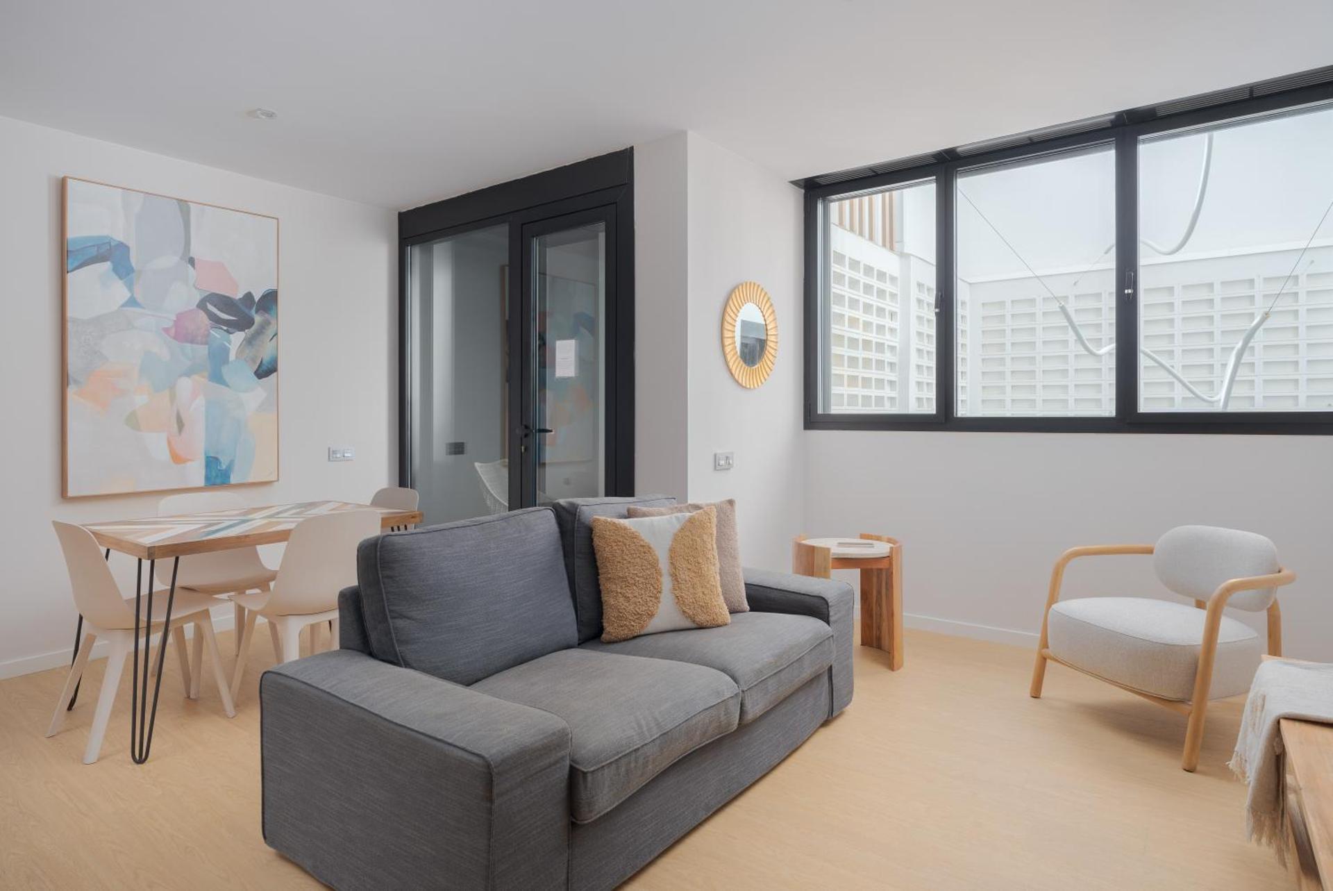 Interior Apartment with Balcony