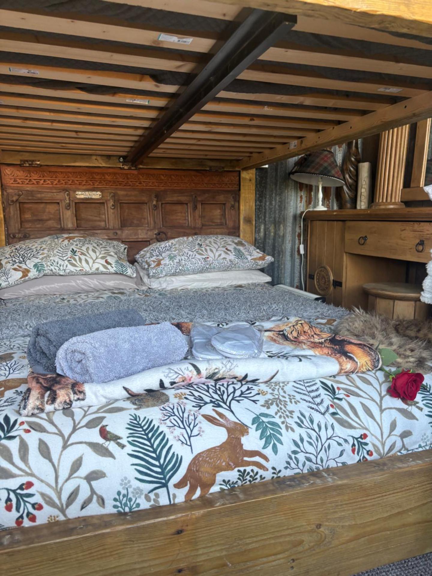 Bridie -rose with wood tub country retreat