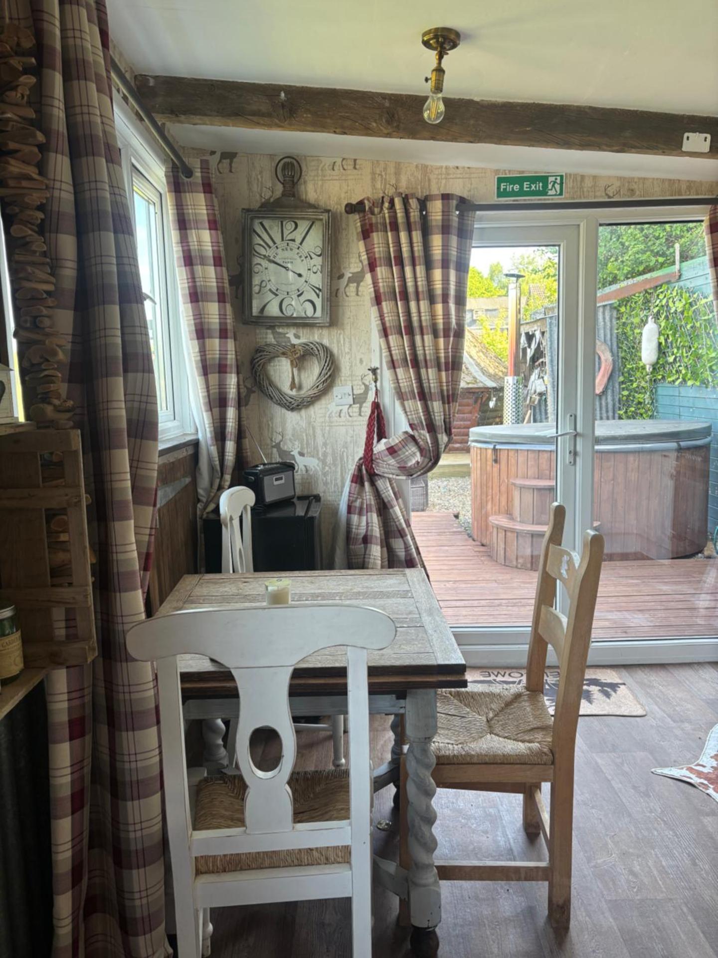 Bridie -rose with wood tub country retreat