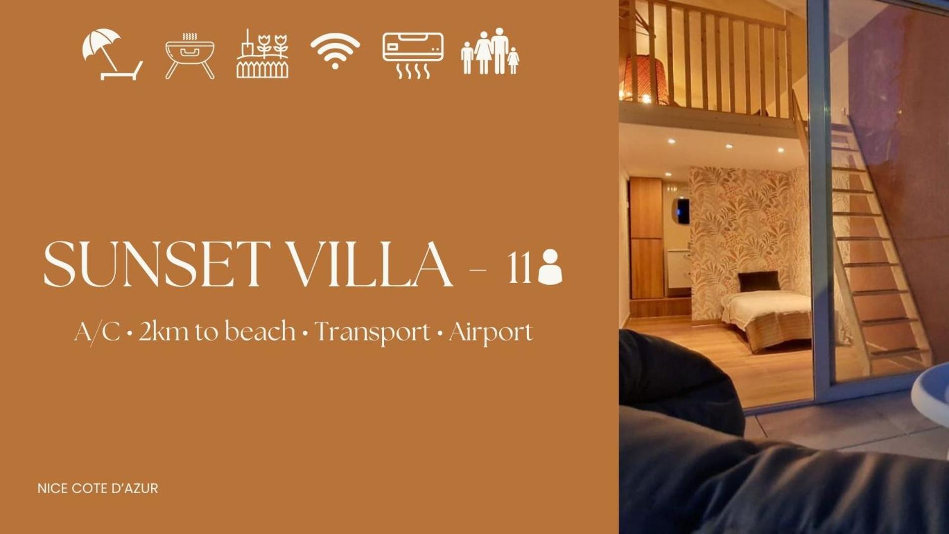 Sunset Villa atypical with air conditioning