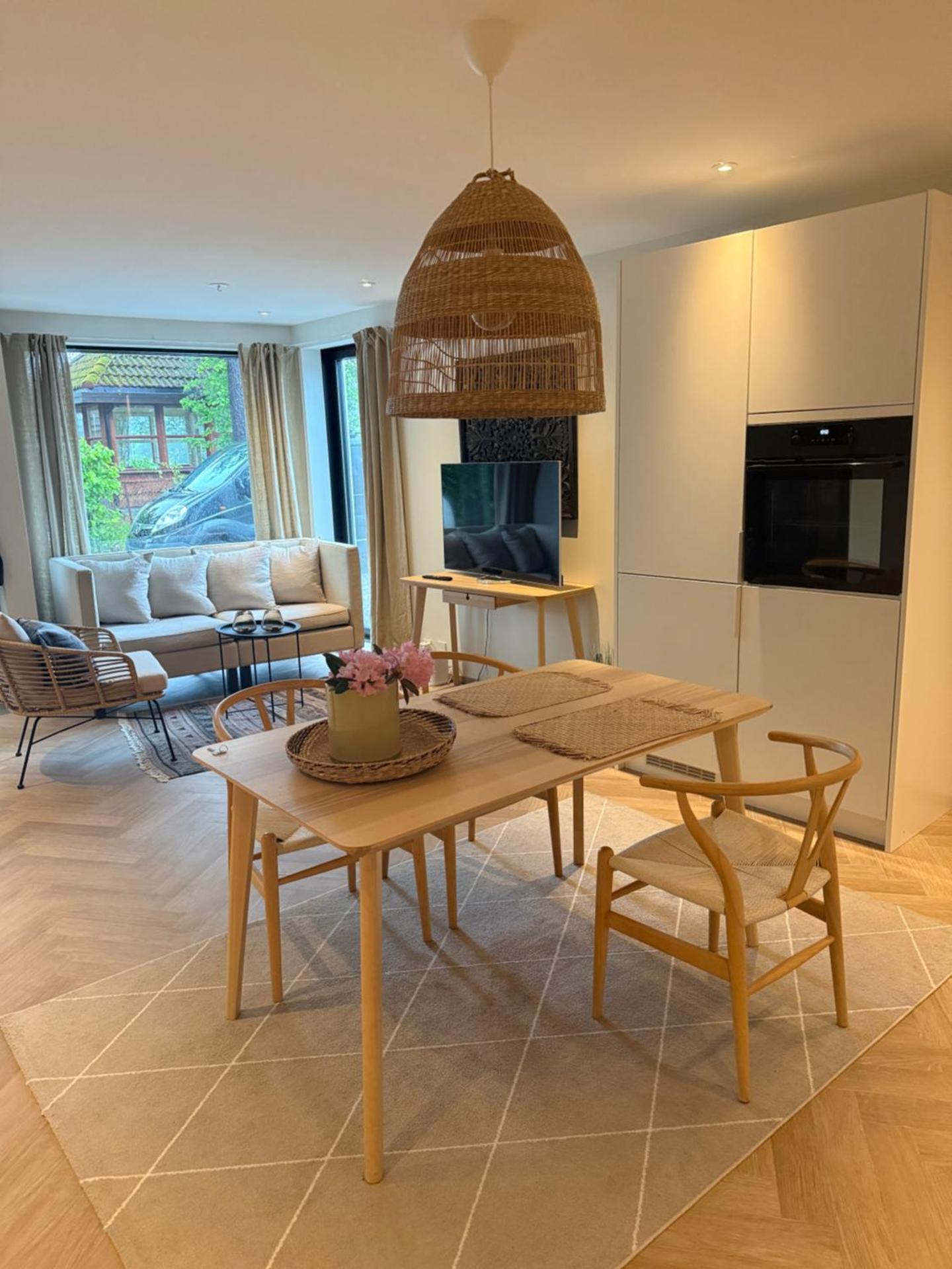 Beachfront apartment with private swimming dock