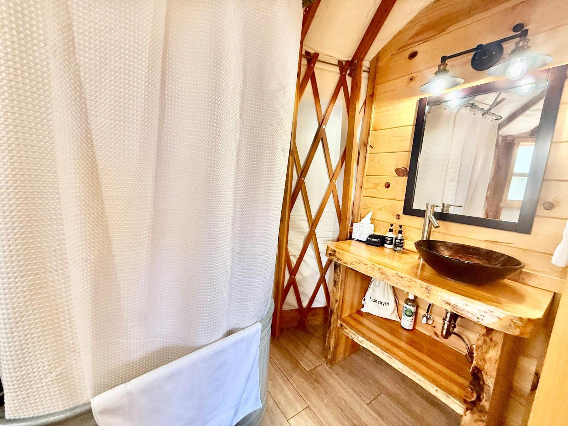 Yurt Overlook #8 with AC and Private Bath King Suite