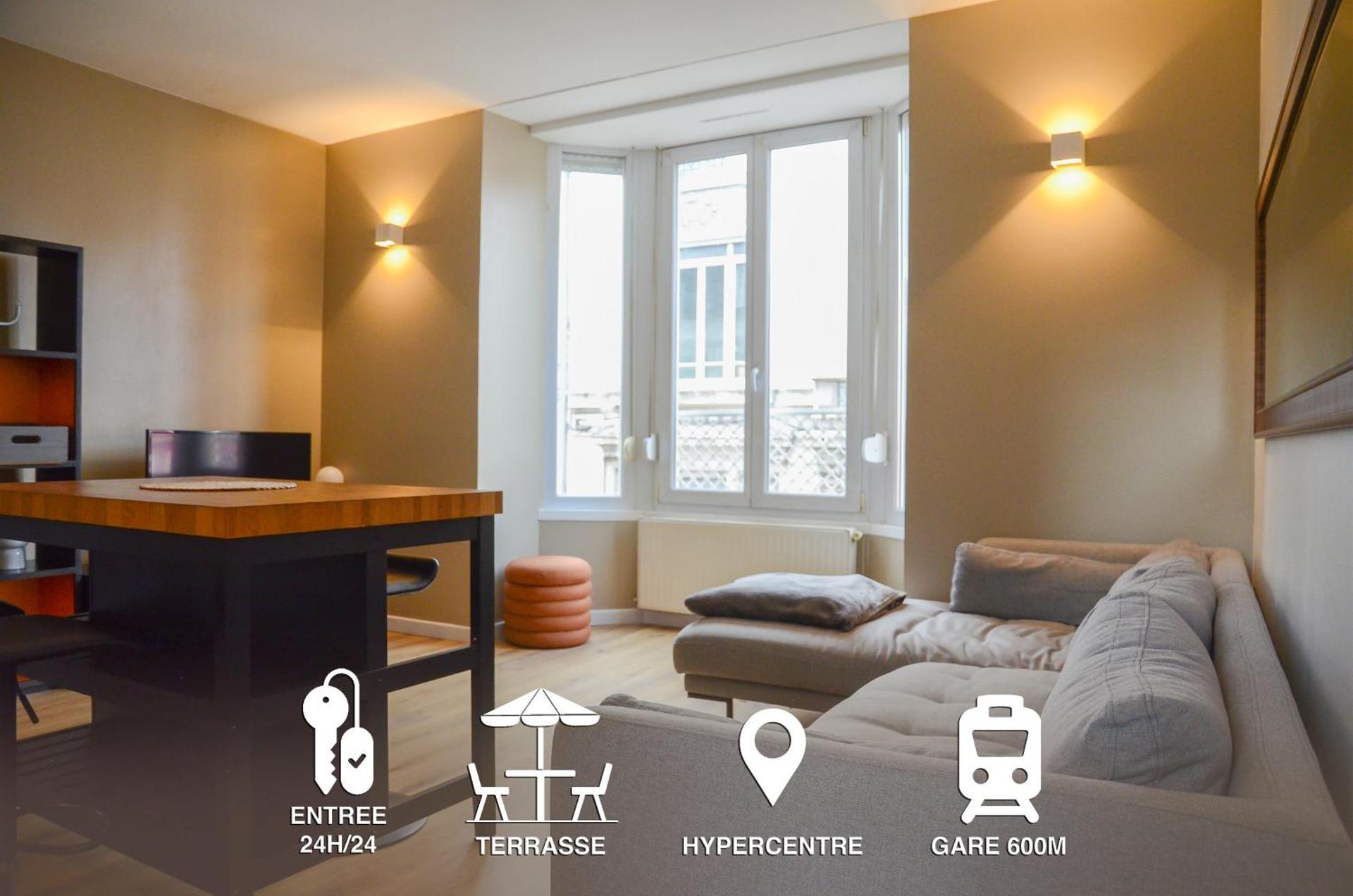 T2, Centre ville, Gare 600m, Prox Lille, Terrasse