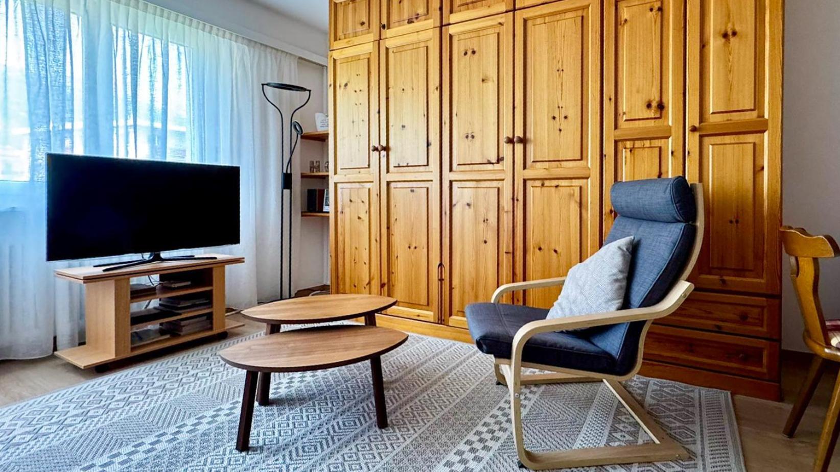 Zentrale Wohnung in St. Moritz mit großem Balkon