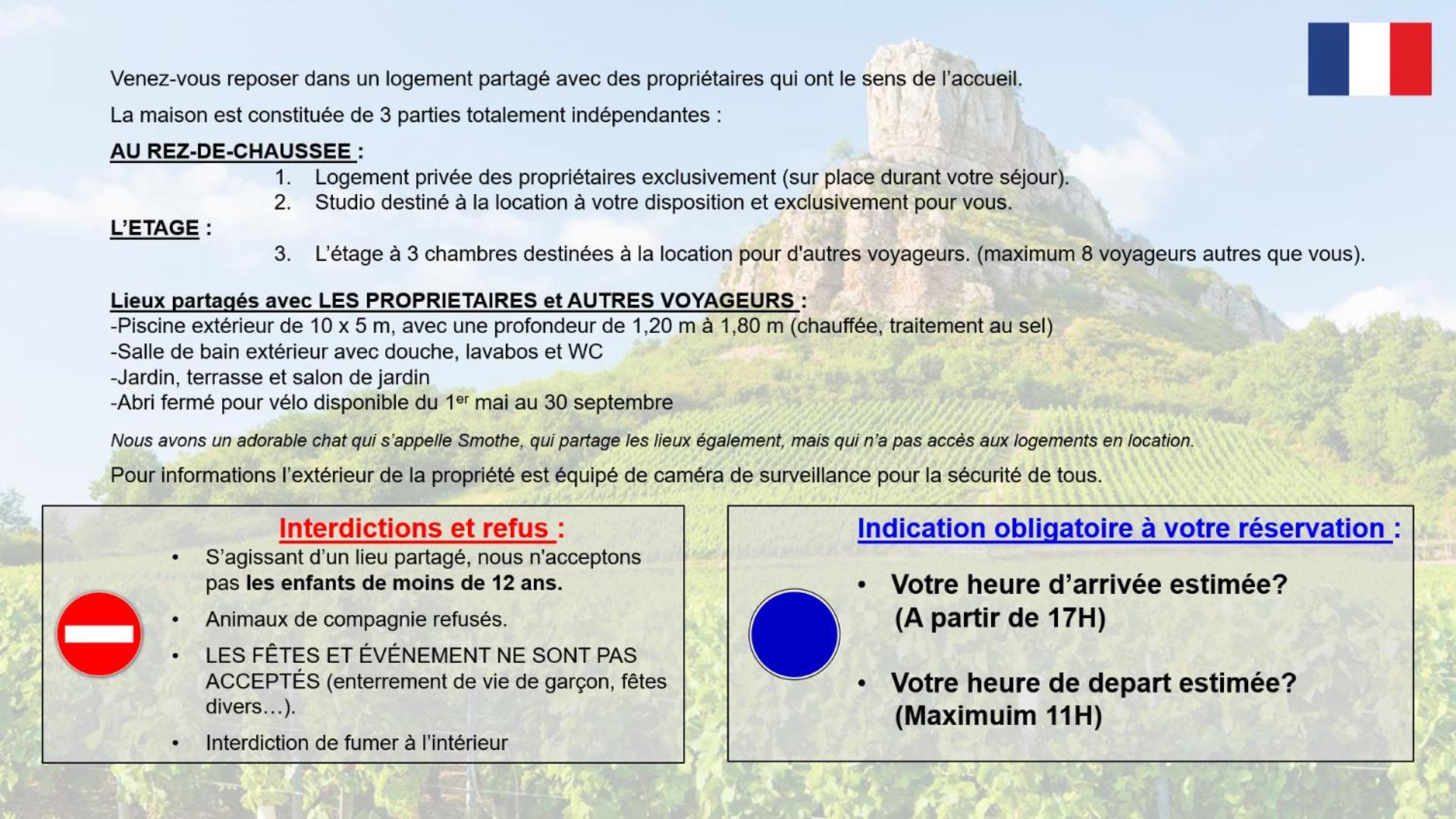 Studio chez l'habitant avec piscine commune