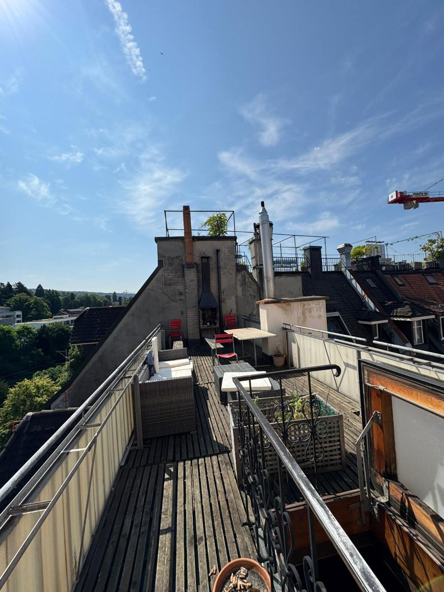 Rustic lakeside gem with rooftop looking to Zurich see