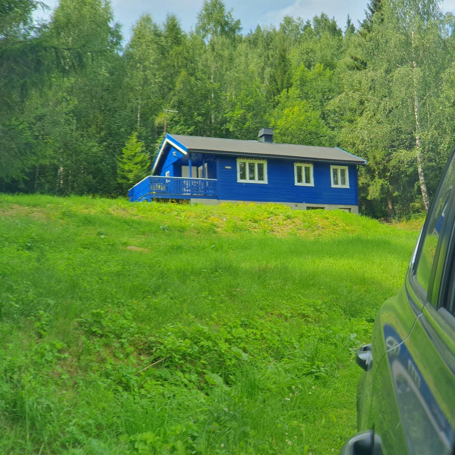 Koselig blått hus - utsikt Losna