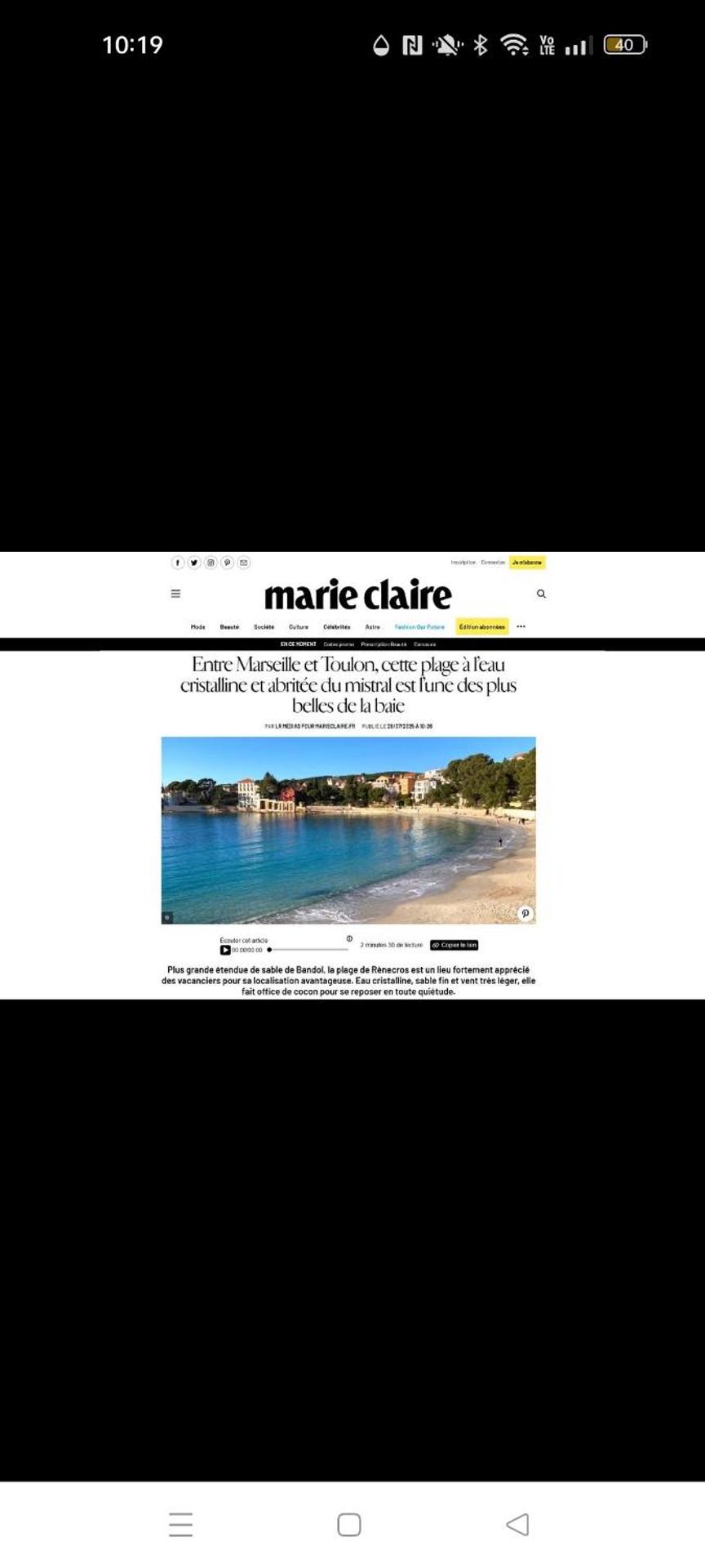 Joli studio les pieds dans l eau avec place de Parking gratuite