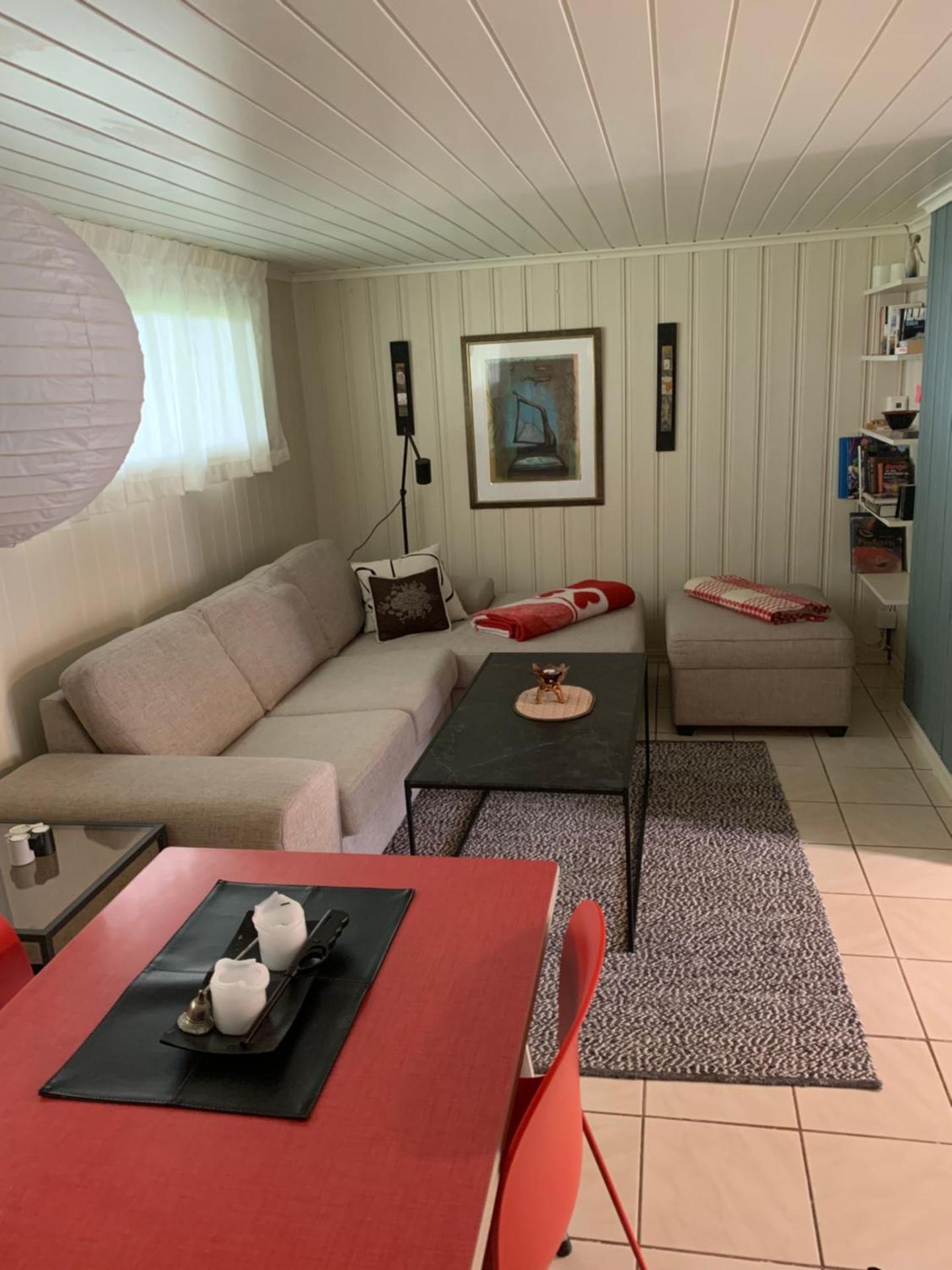 Sentrumsnær kjellerleilighet, nær sykehus og høgskole, parkering