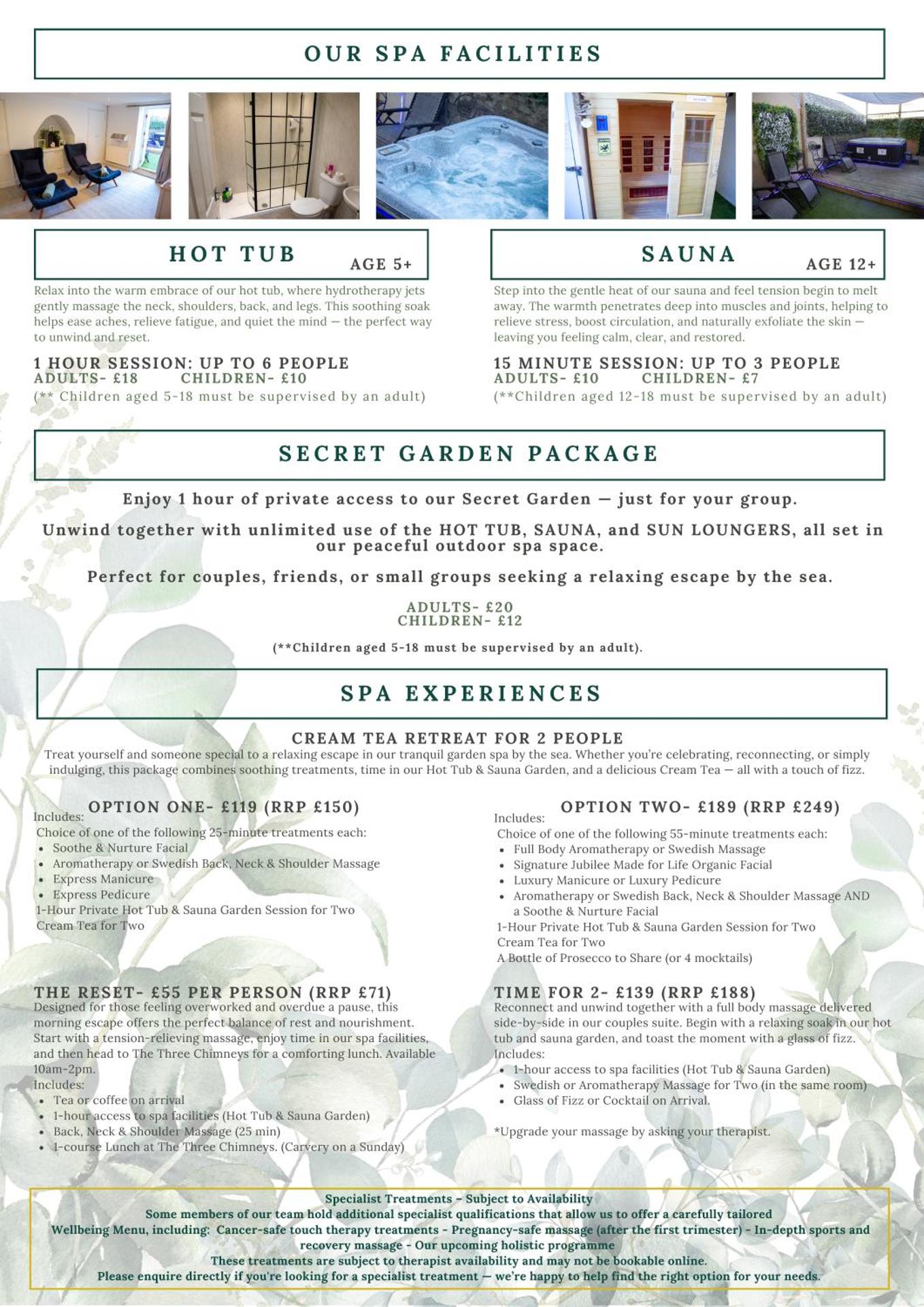 Spa and wellness centre/facilities