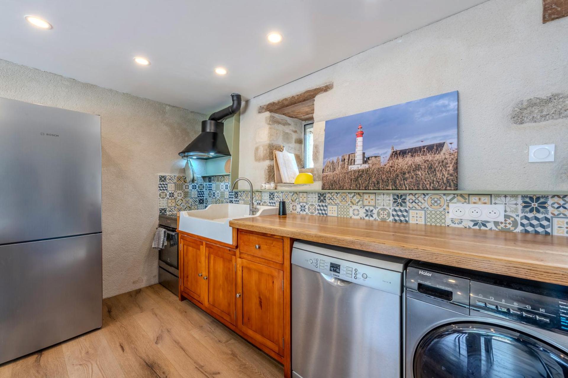 Le gîte de Saint Mathieu, longère pleine de charme au bout du monde ! jacuzzi extérieur vue sur la campagne, salle de billard