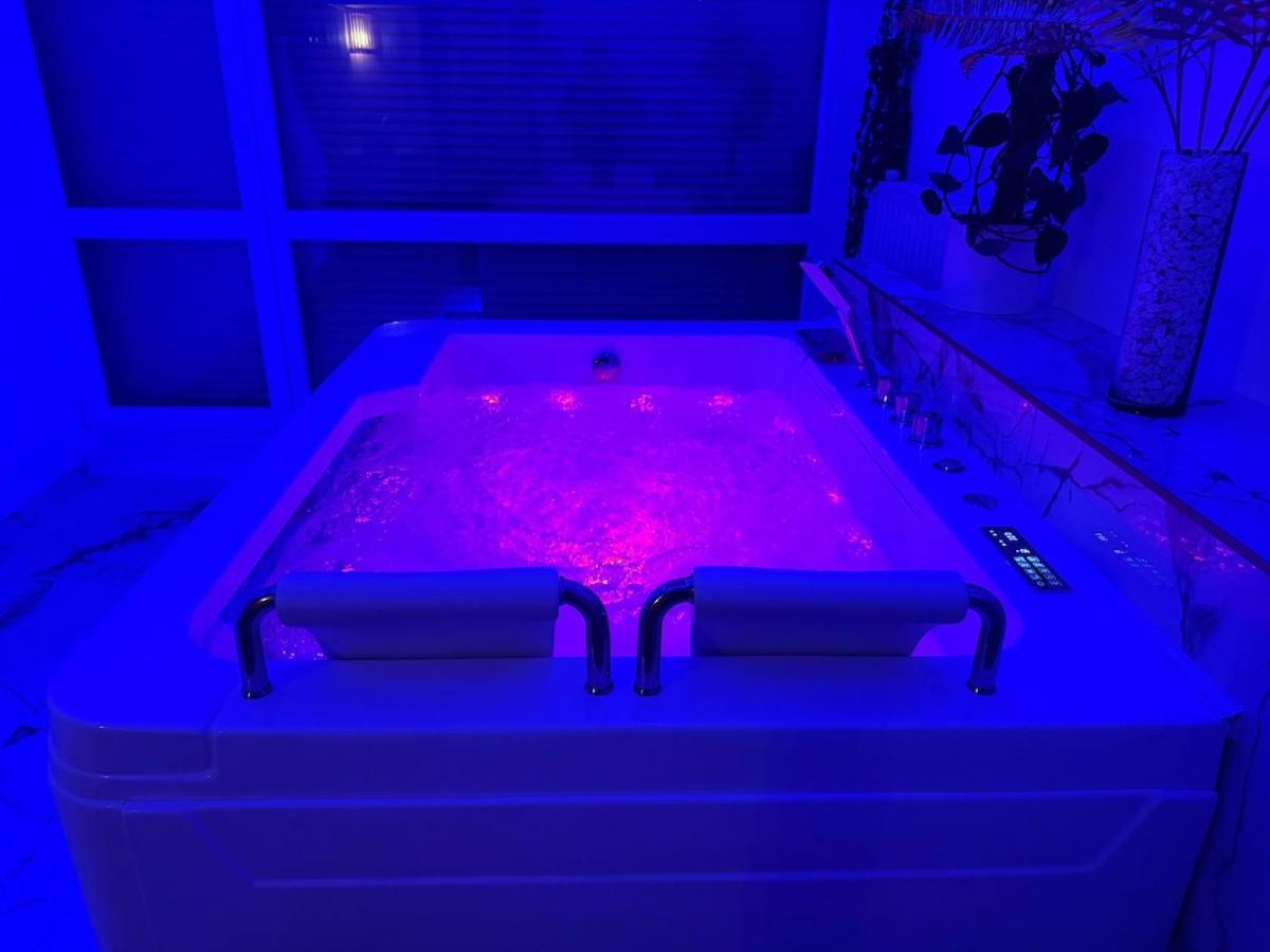 Loveroom de luxe avec jacuzzi sauna vapeur écran 300 cm