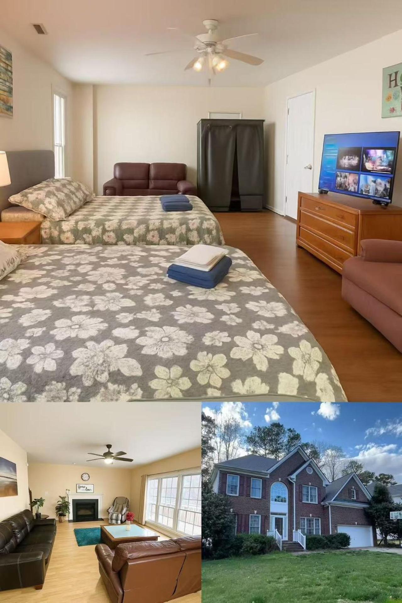 Comfortable Rooms in A Single Family House in Chapel Hill near UNC Duke RTP, with Massage Chair
