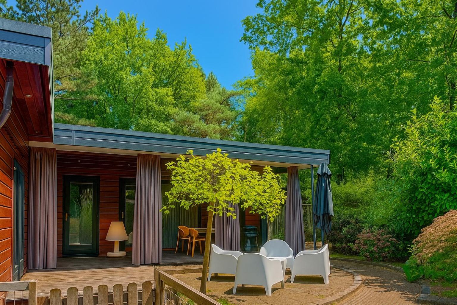 Gezellig chalet met 2 slaapkamers aan bosrand